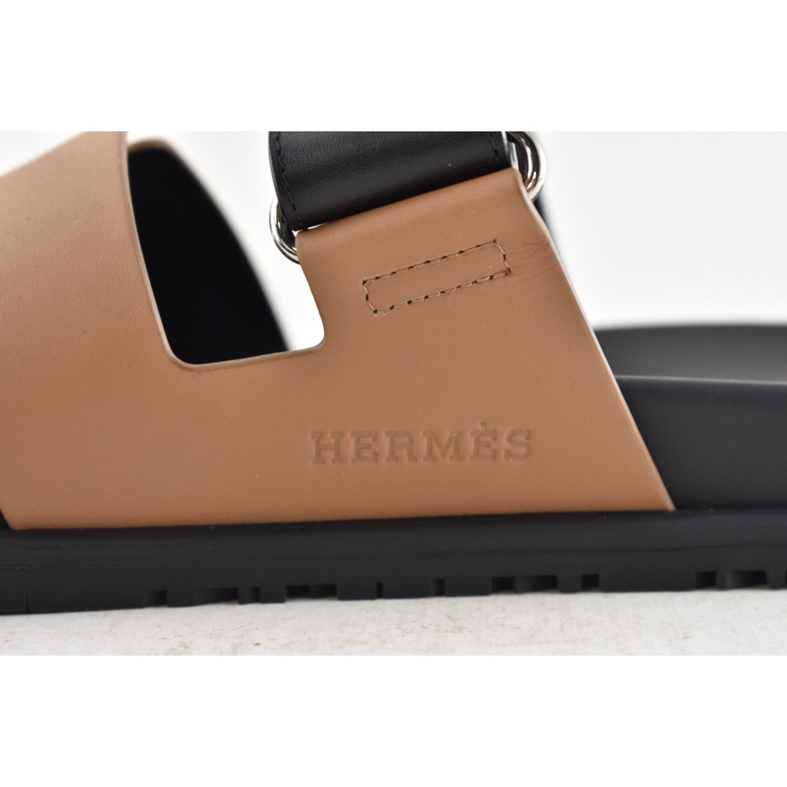 Hermes Hermes Chypre Sandal Mens Safari Leather Slide Flat 45 12 Size US 12 / EU 45 - 10 Thumbnail