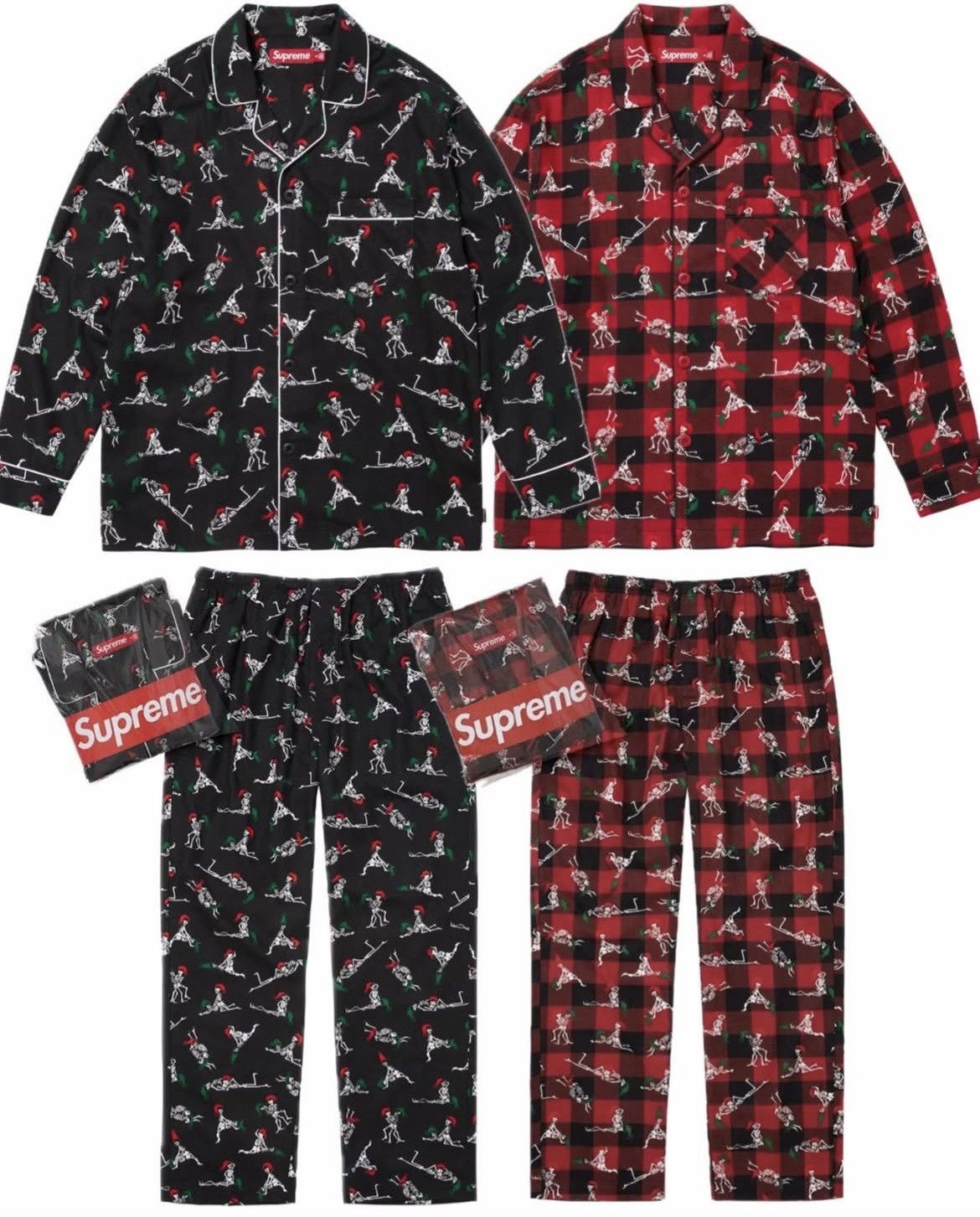 Hanes × Supreme Supreme Hanes Holiday Pajama Set Black Size Medium (FW25) Size ONE SIZE - 5 Thumbnail