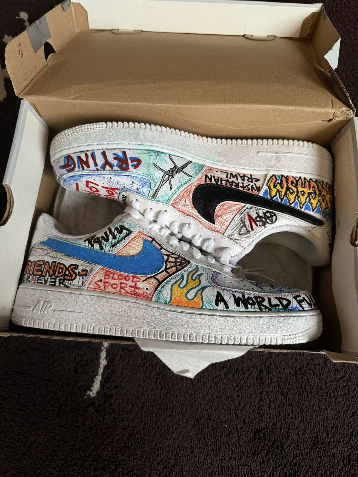 Vlone Vlone Himumimdead AF1 Size US 11.5 / EU 44-45 - 5 Thumbnail