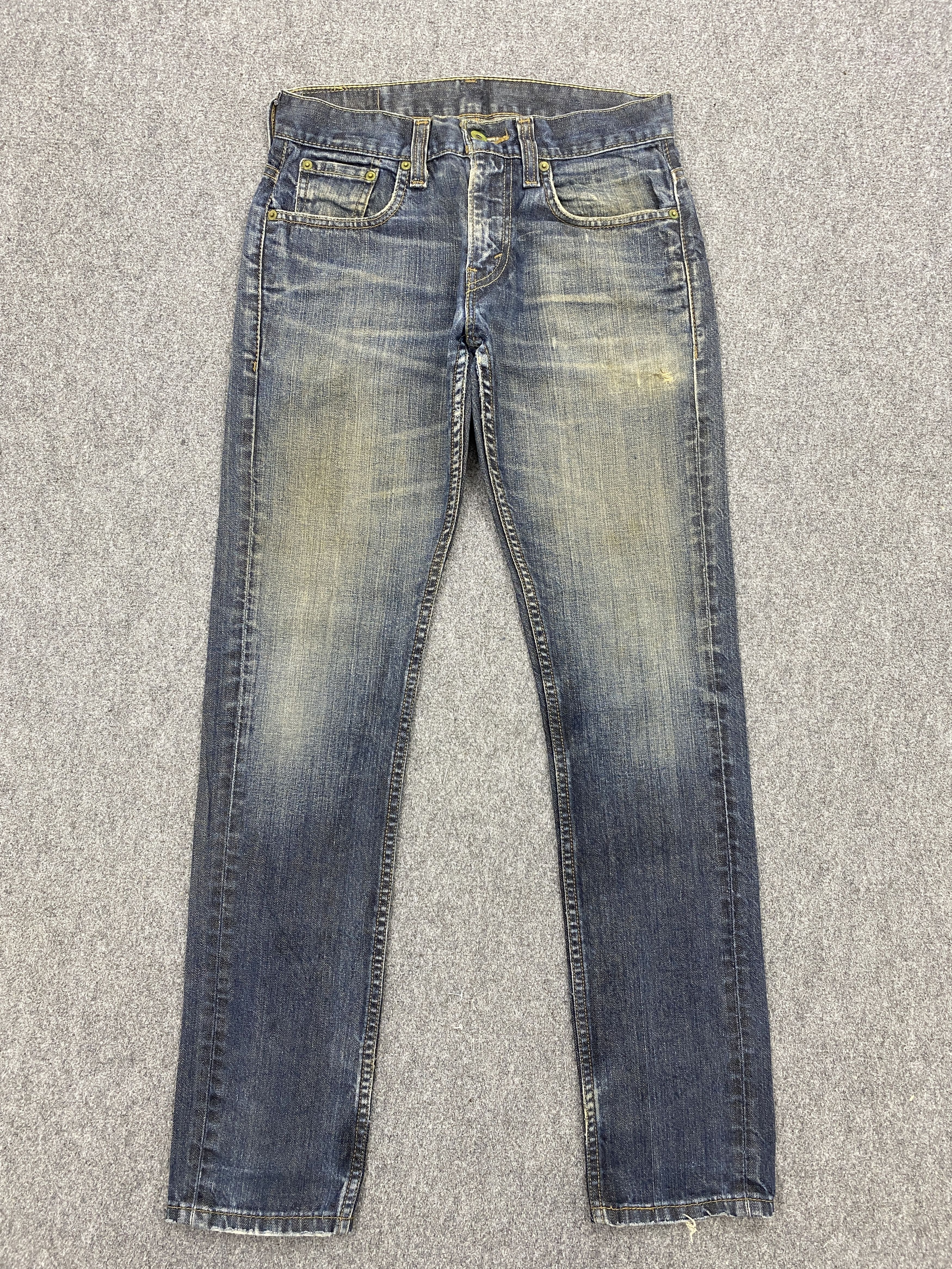 image of Rusty Vintage Levis 511 Skinny Jeans in Blue Denim, Men's (Size 28)