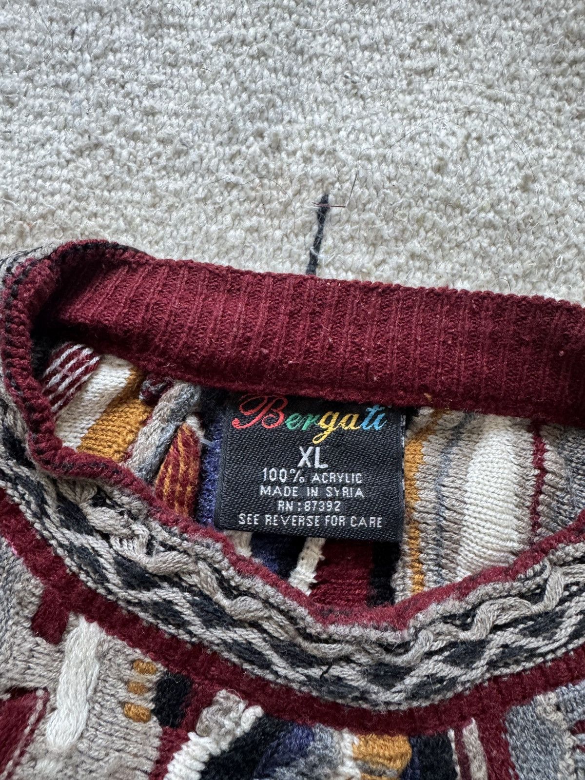 Bergati Vintage 90s COOGI-Style Bergati Cableknit Sweater XL Size US XL / EU 56 / 4 - 3 Thumbnail