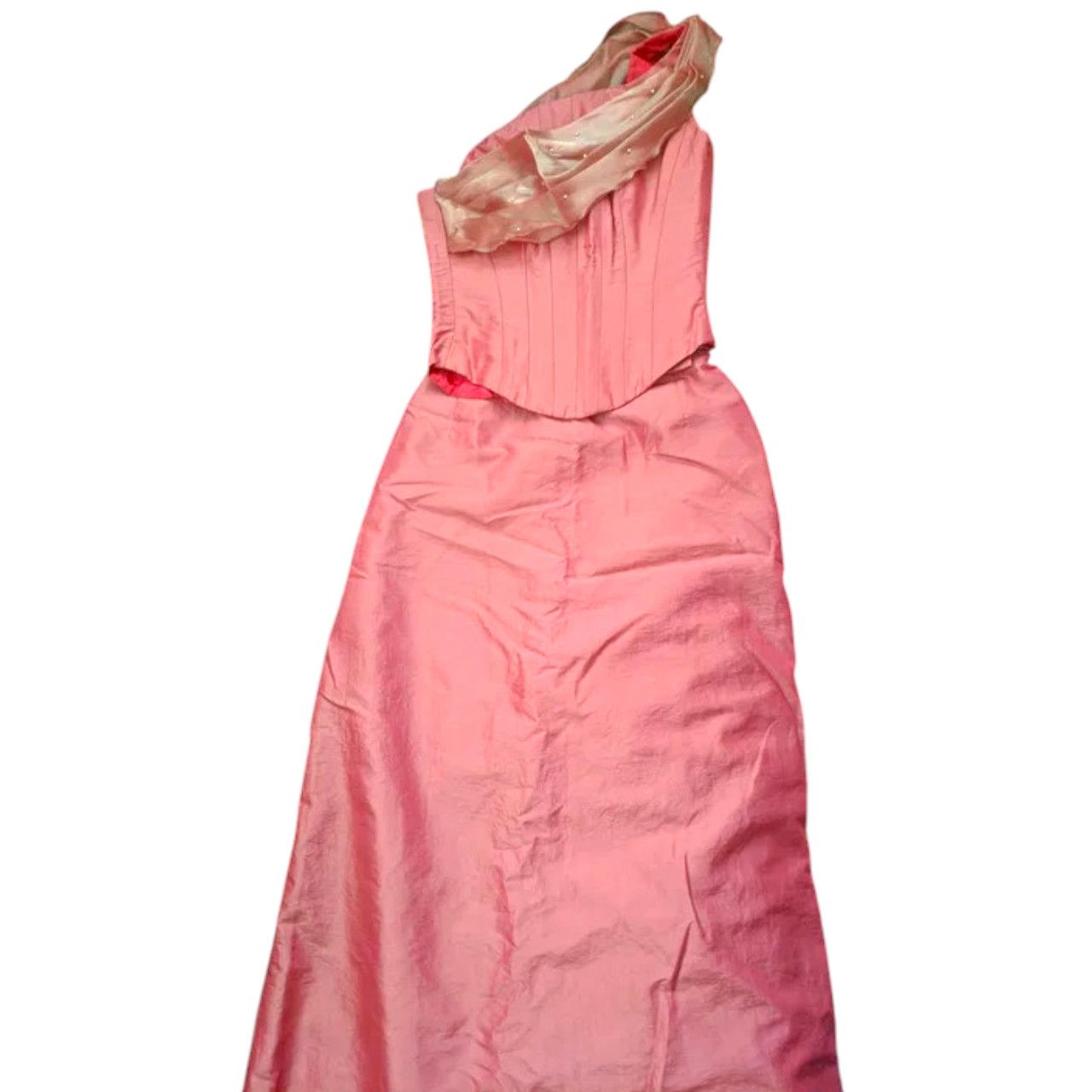 Other Modest prom dress sz S Dark Pink Color One shoulder Corset Size S / US 4 / IT 40 - 7 Thumbnail