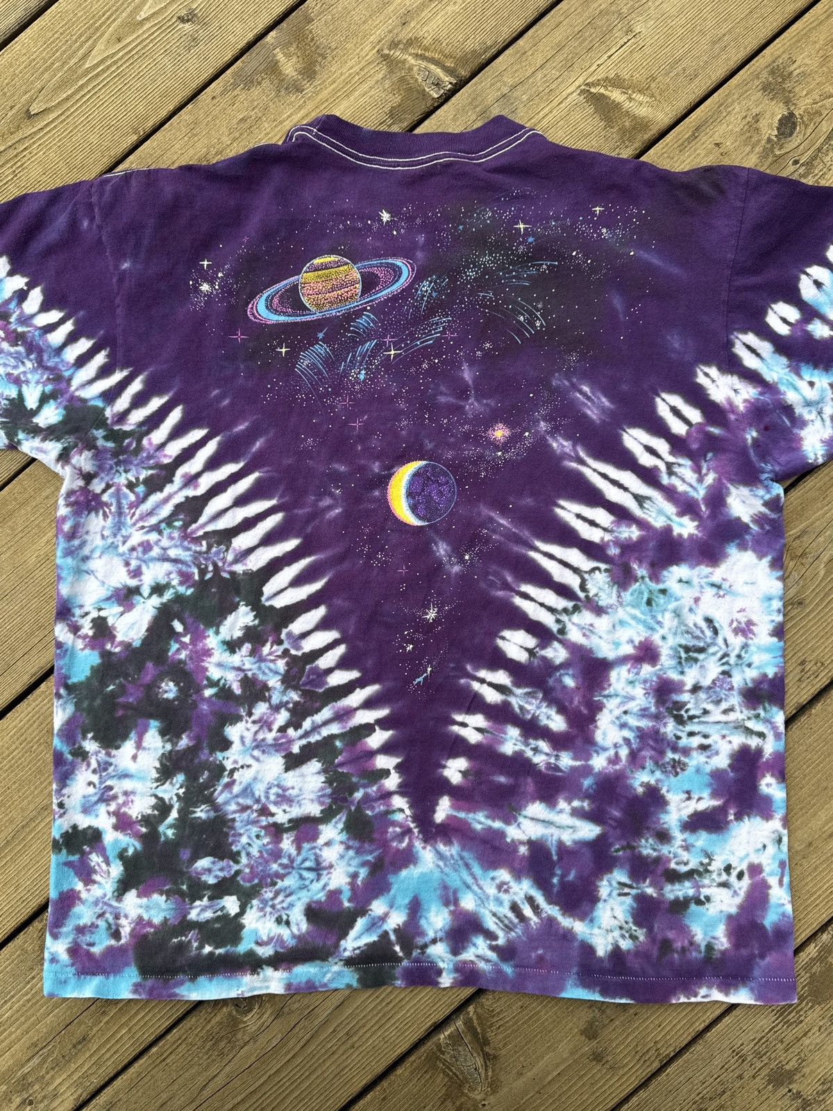 Vintage Vintage Galaxy Space Tie Dye T Shirt Cosmic Planets Earth XL Size US XL / EU 56 / 4 - 7 Thumbnail