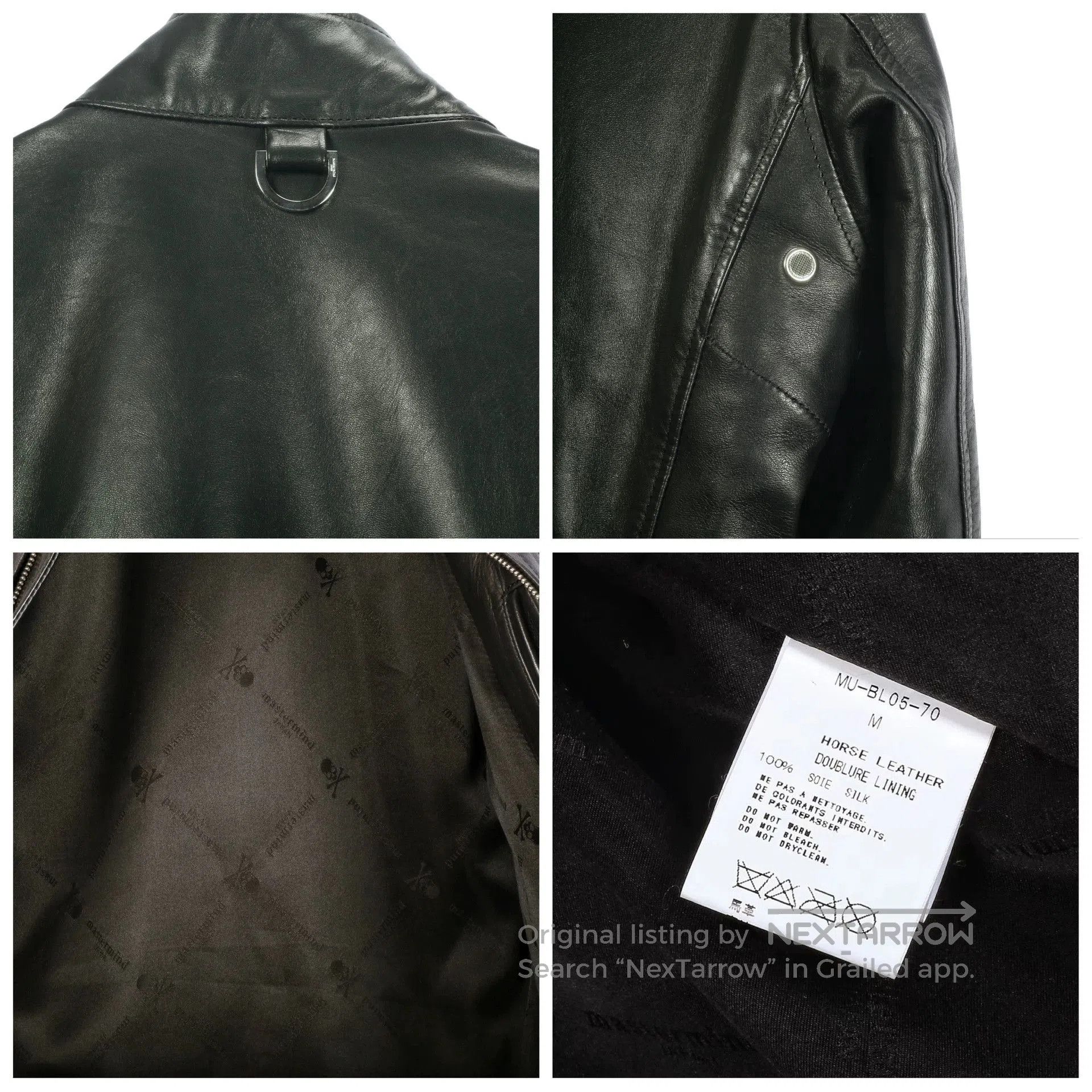 MMW MMJ Embroidered Skull Leather Jacket. Size US M / EU 48-50 / 2 - 8 Thumbnail
