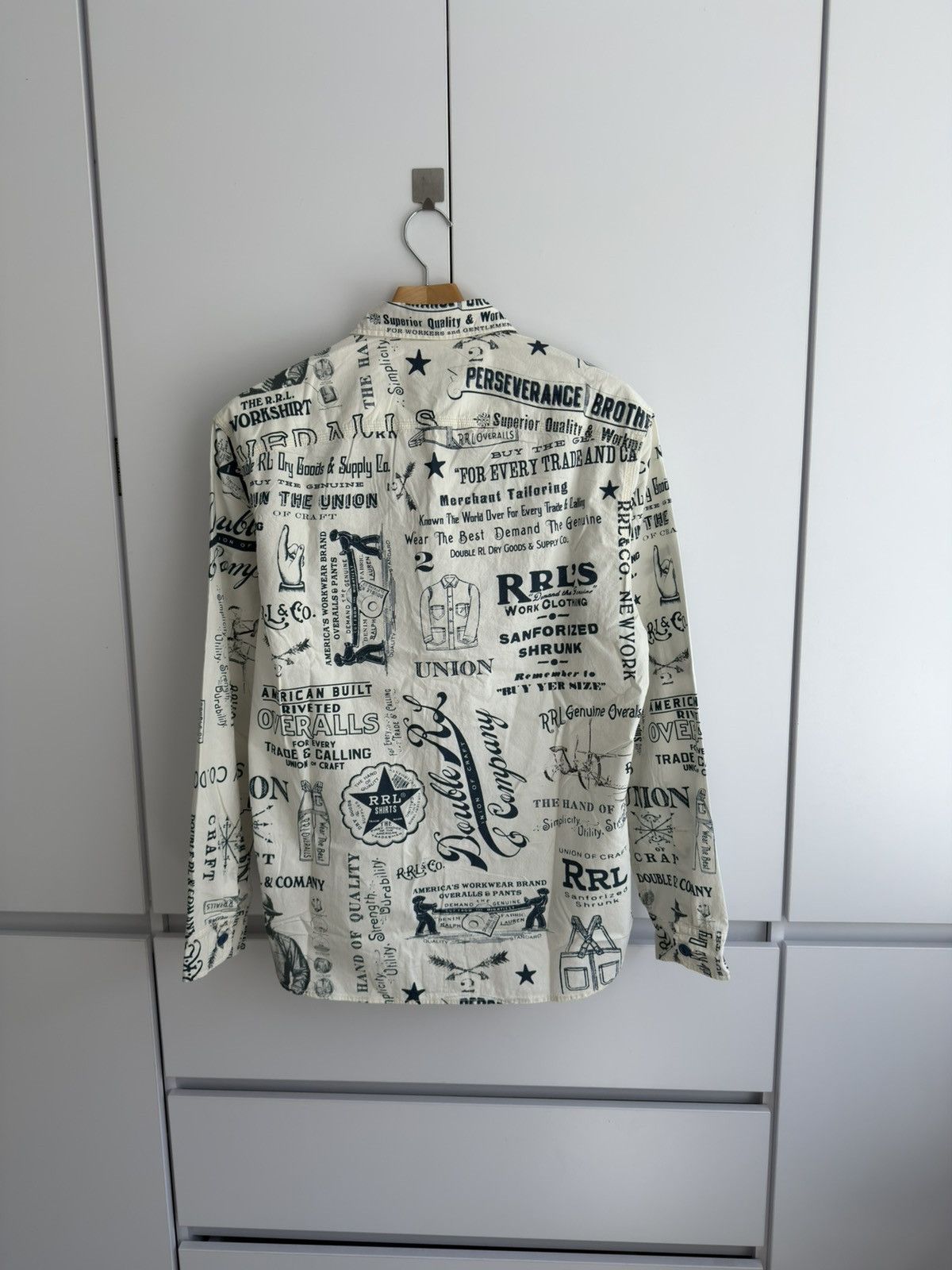 RRL Ralph Lauren RRL Ralph Lauren Poplin Graphic Workshirt Size US M / EU 48-50 / 2 - 7 Thumbnail