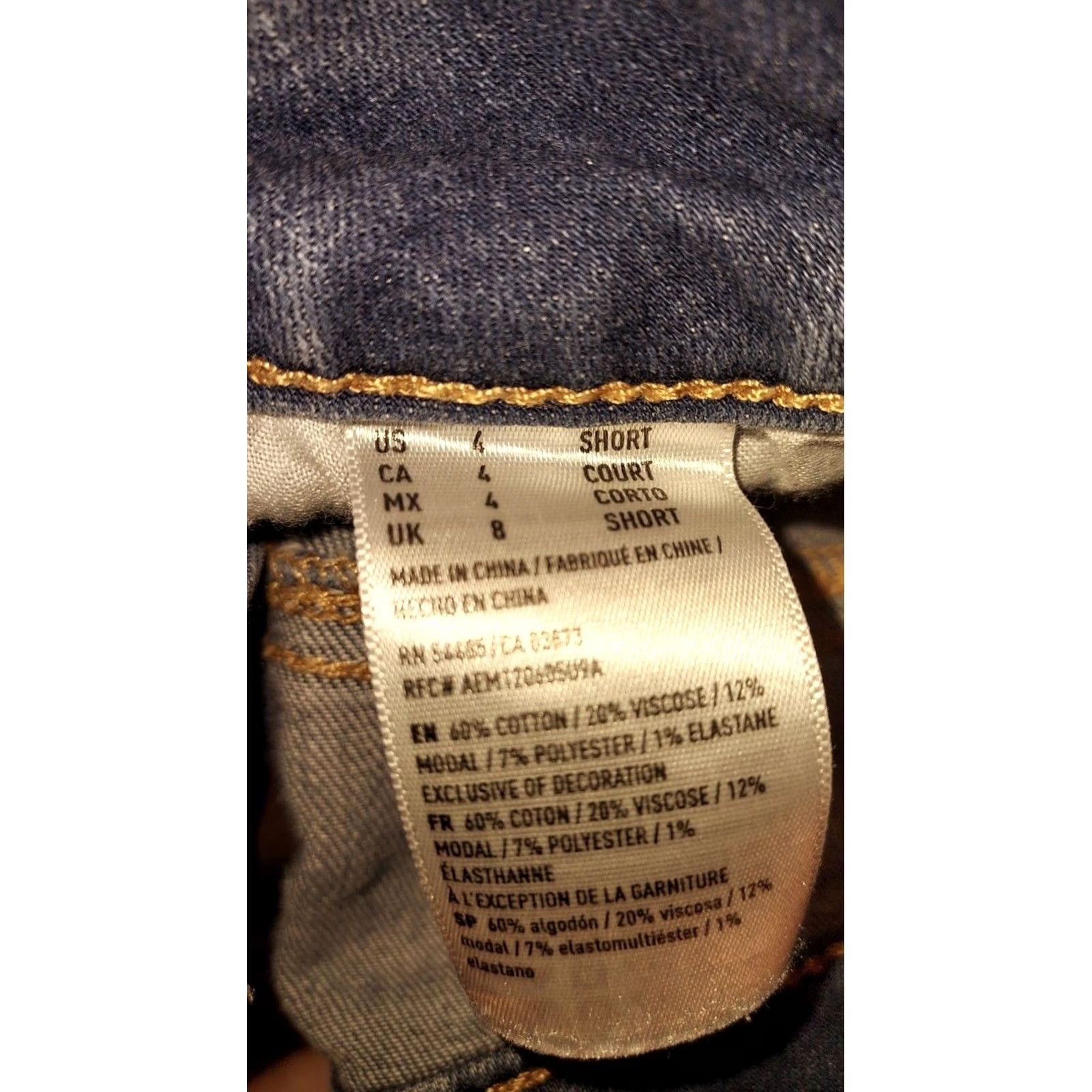 American Eagle Outfitters VINTAGE? No — American Eagle Outfitters Women Stretch Skinny Jeans Size 4 Dark Wash Size 27" / US 4 / IT 40 - 4 Thumbnail