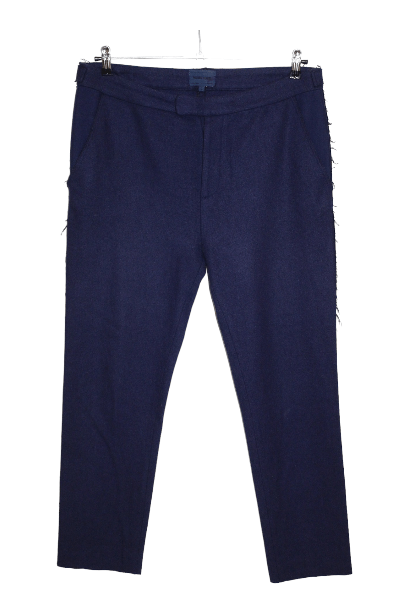 image of William Hendry X Weekday Collab. Project Raw Cut Slim Pants in Dark Blue, Men's (Size 36)