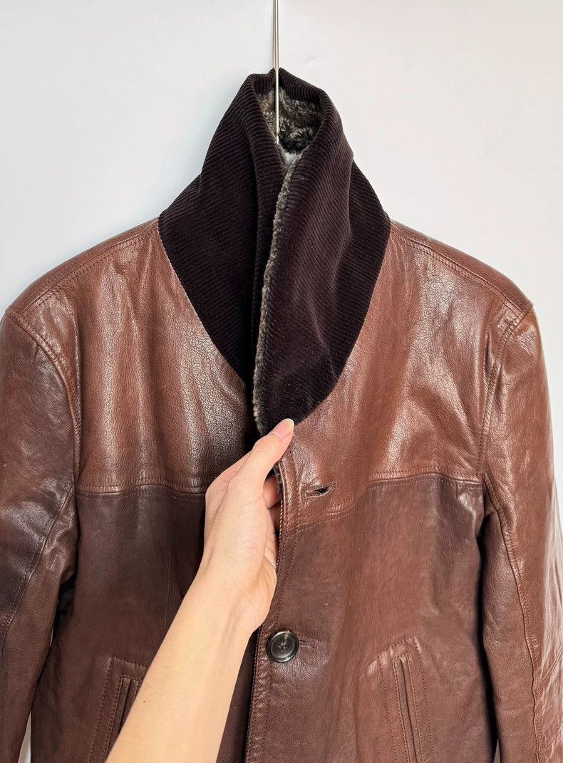 Gucci Gucci Brown Leather Jacket with Fur Collar-2506 Size US L / EU 52-54 / 3 - 4 Thumbnail