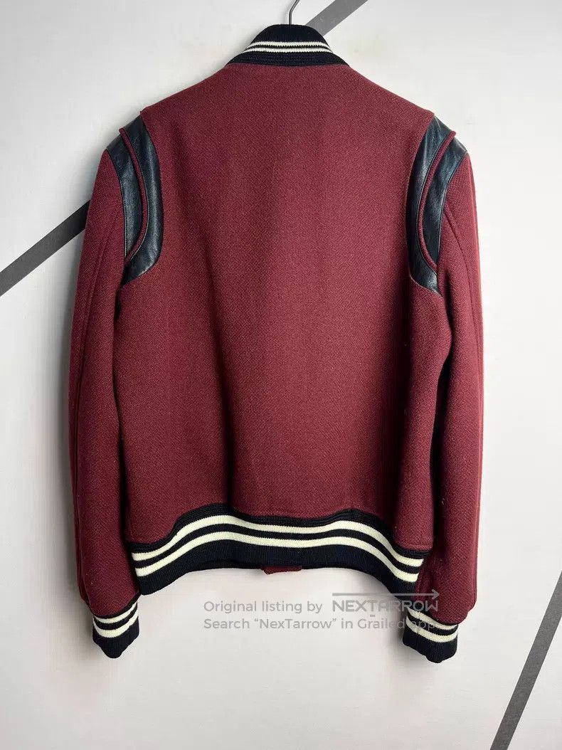 Saint Laurent Paris Saint Laurent Paris Burgundy Black Sheepskin Mixed Wool Ba Size US M / EU 48-50 / 2 - 2 Thumbnail