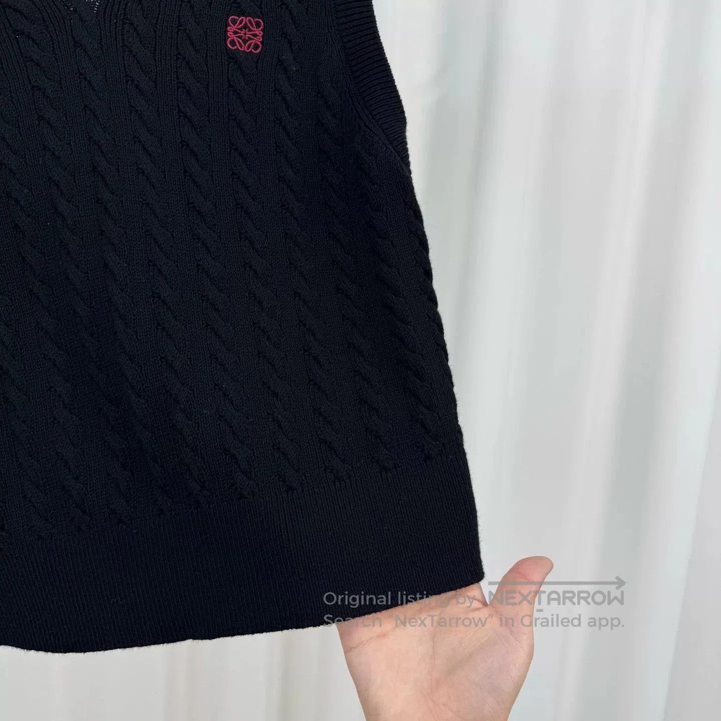 Loewe Loewe Black Embroidered Logo Knit Vest. Size US L / EU 52-54 / 3 - 4 Thumbnail