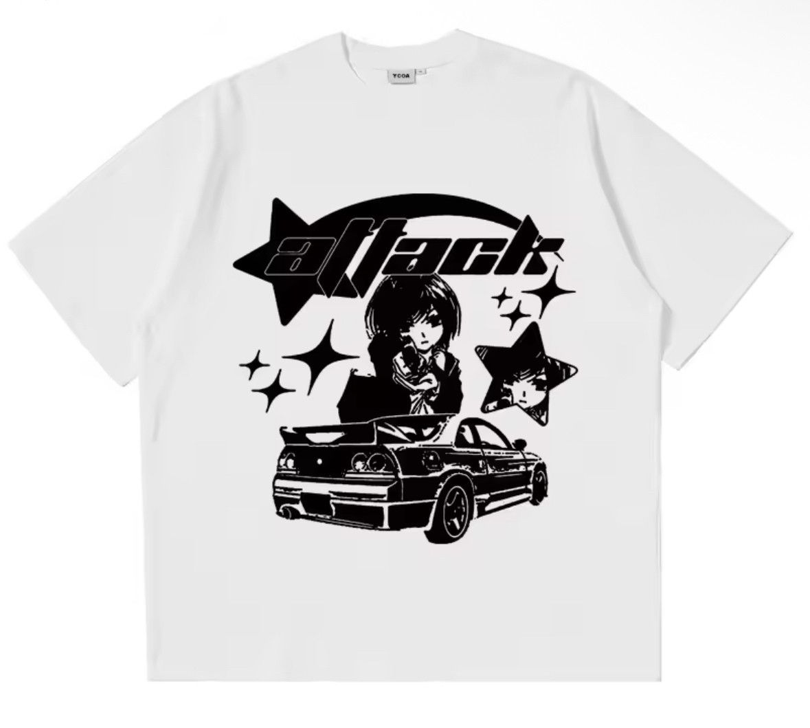 Japanese Brand Gothic 90s Streetwear Star Attack T-Shirt Punk Graphic Tees Size S / US 4 / IT 40 - 1 Thumbnail