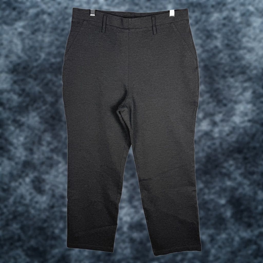 Quince Quince Pants Charcoal Grey Womens Size L Straight Leg Ultra-Stretch Ponte Size 36" / US 14 / IT 50 - 1 Thumbnail