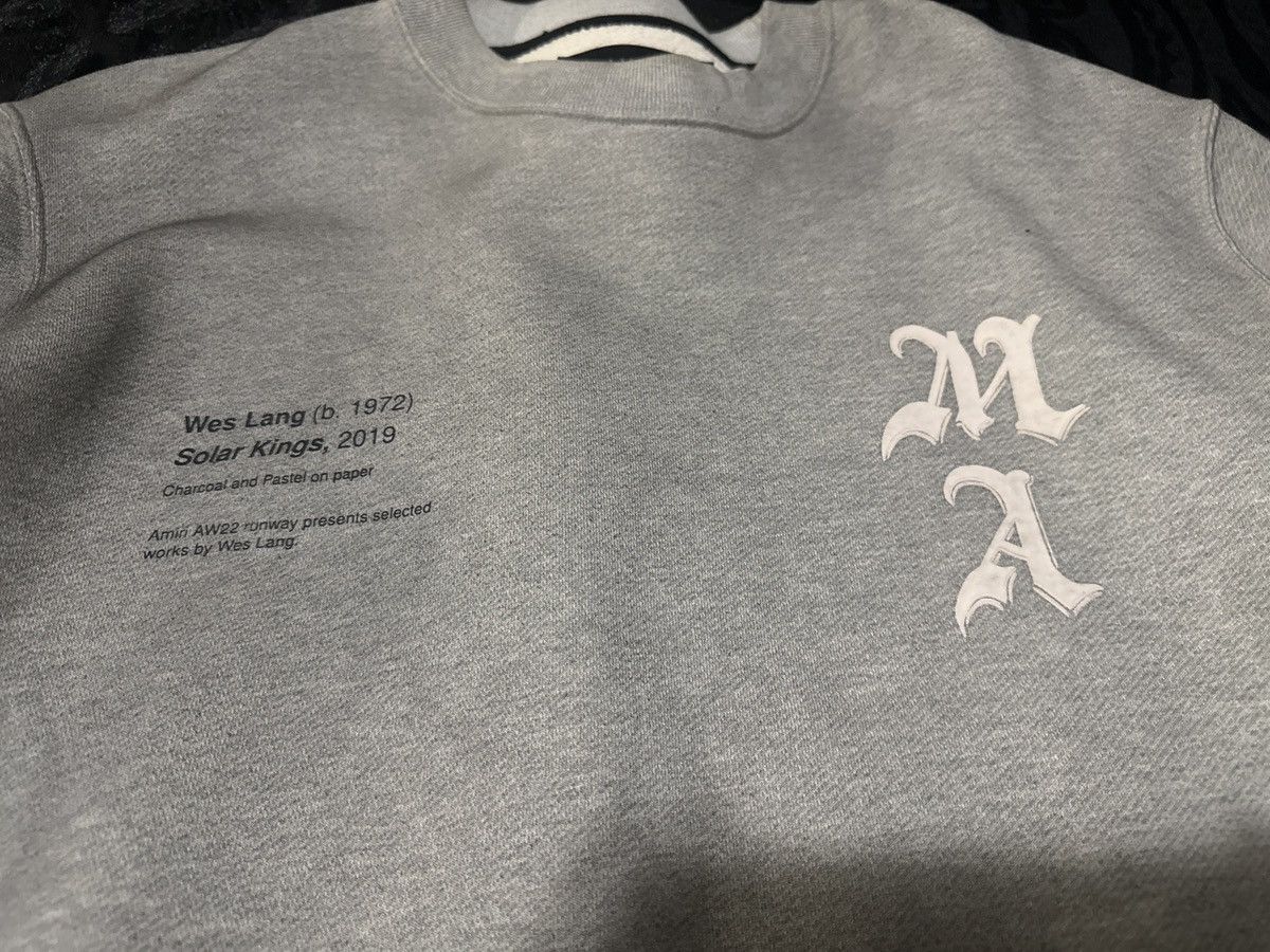 Amiri × Wes Lang AMIRI x Wes Lang Skull Graphic Crewneck Grey– Luxury Size US L / EU 52-54 / 3 - 3 Thumbnail
