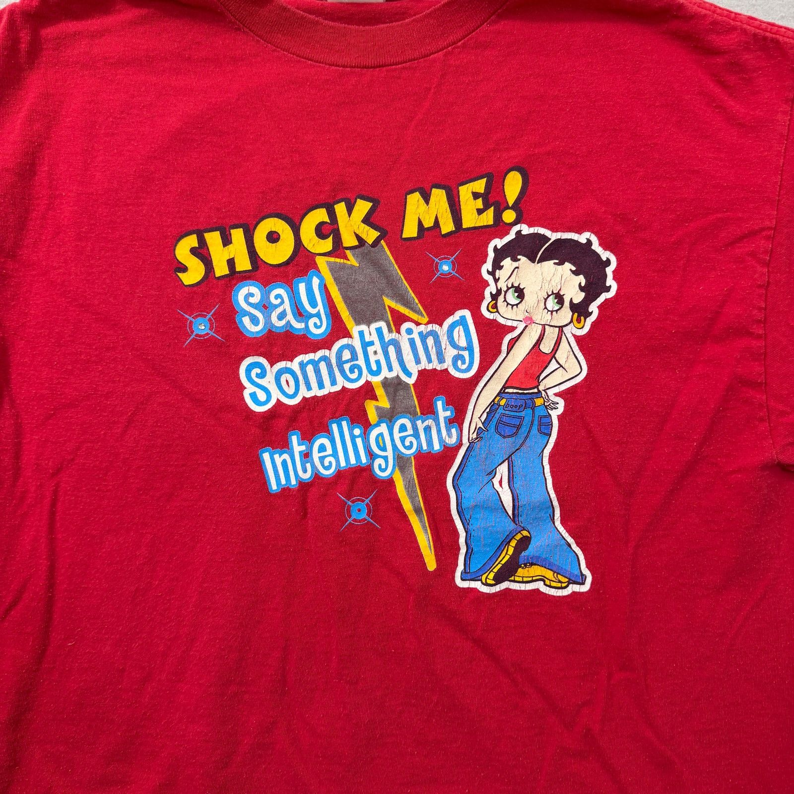 Vintage Vintage Betty Boop Shock Me Shirt Size Large Red 2005 Size US L / EU 52-54 / 3 - 2 Thumbnail