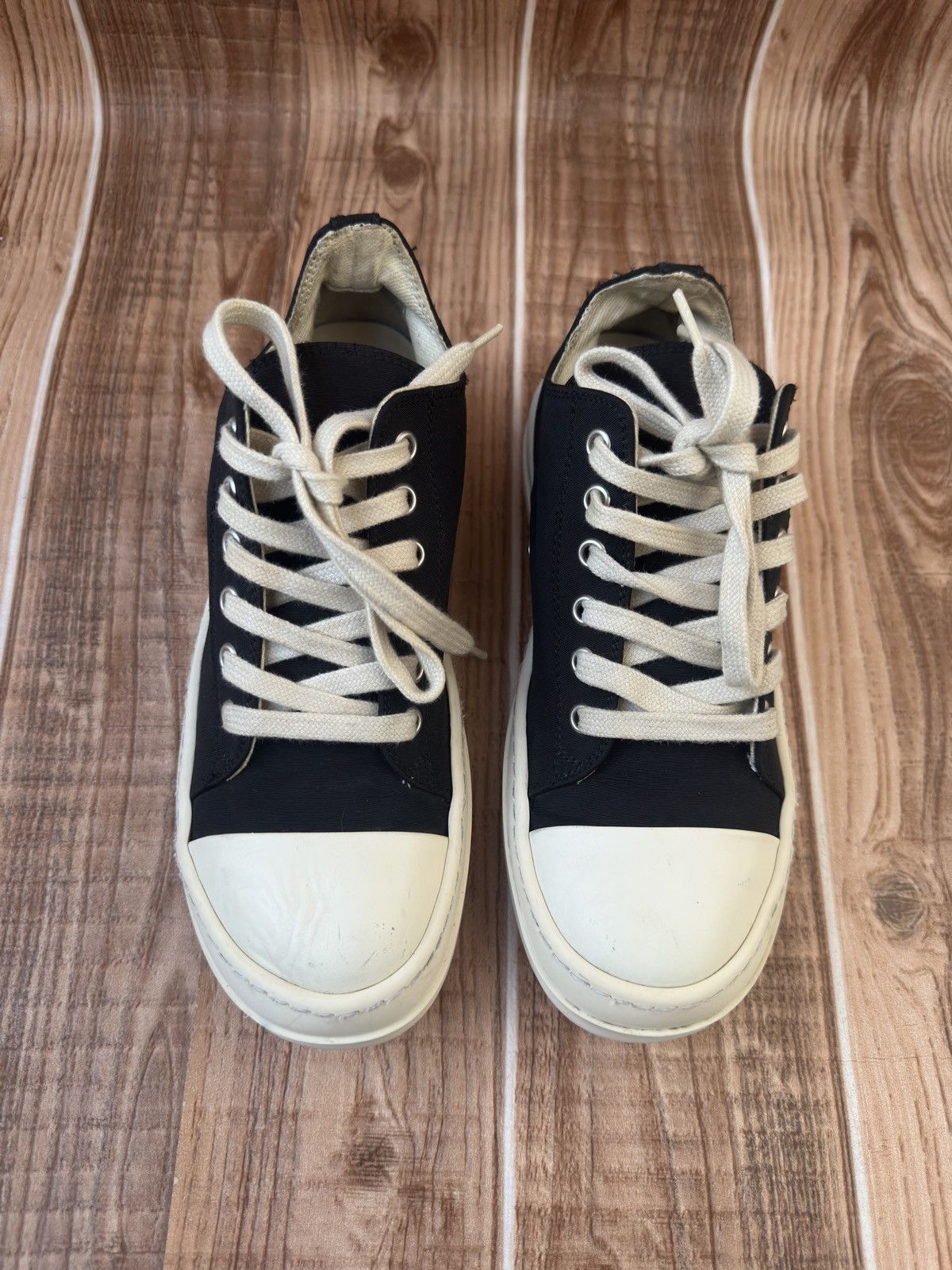 Rick Owens Rick Owens DRKSHDW Nylon Ramones Low Top Sneakers Size US 6 / IT 36 - 8 Thumbnail