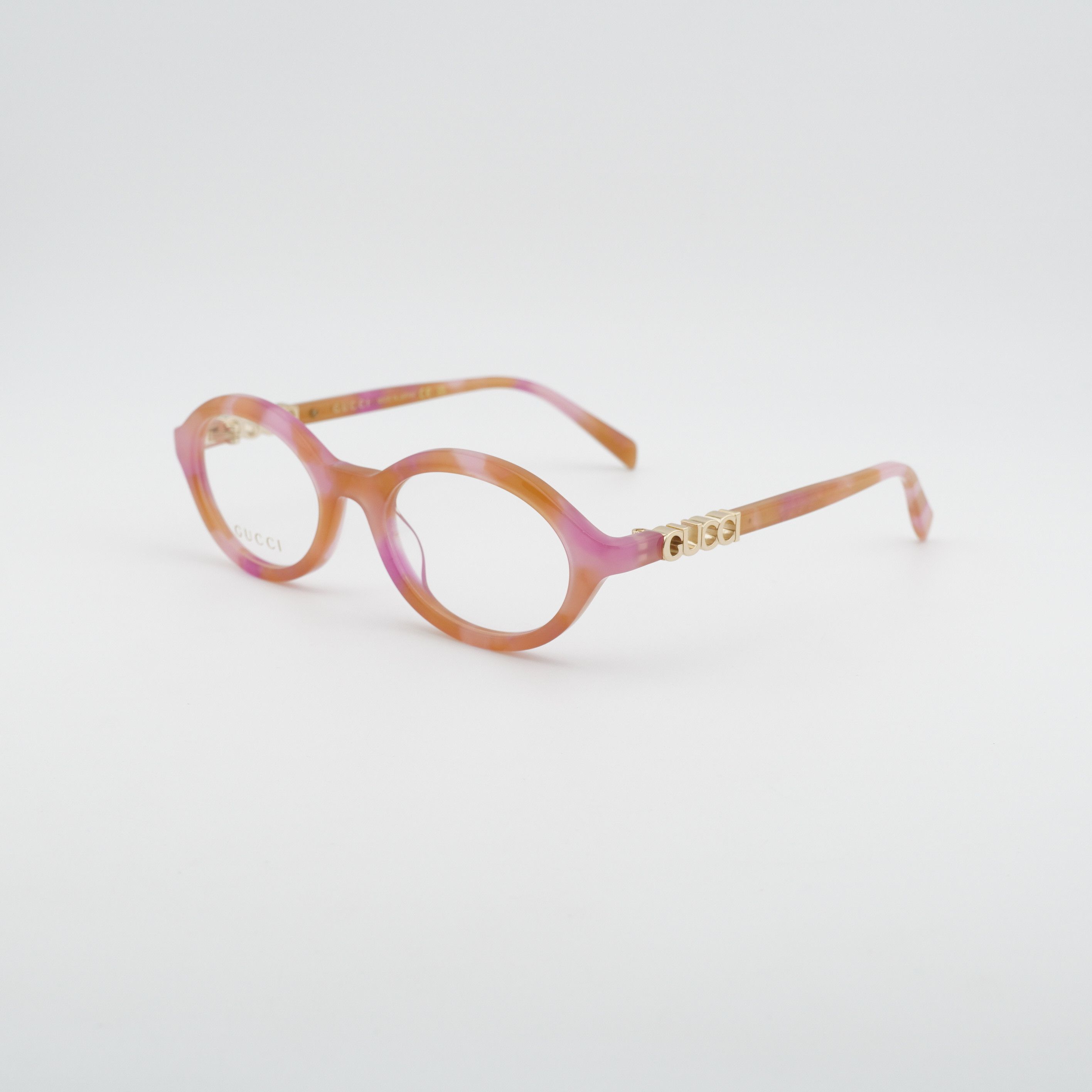 Gucci Gucci GG2153O 004 Eyeglasses Pink / Orange 51mm Oval Frame Size ONE SIZE - 1 Thumbnail