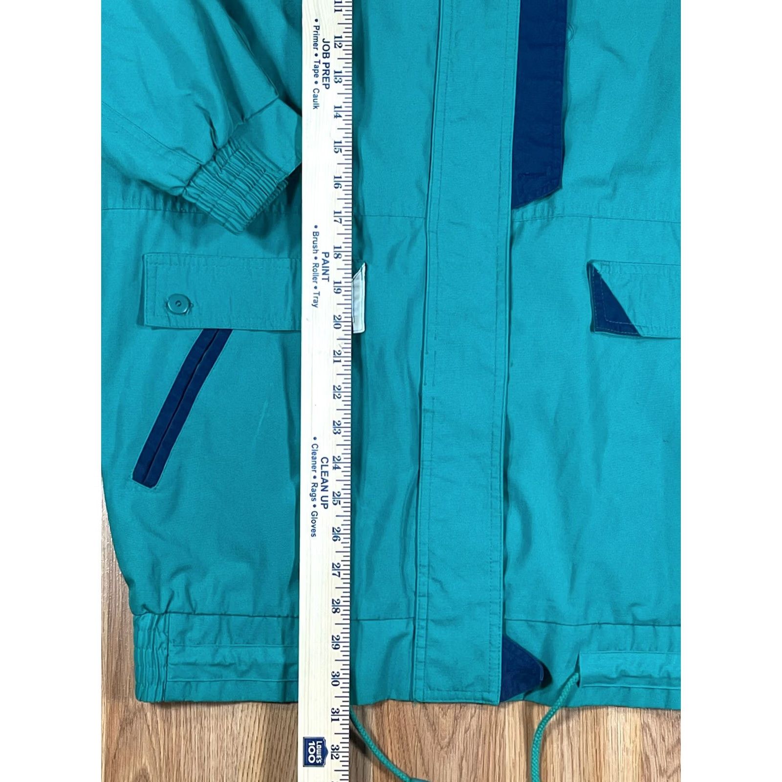 Altea Vintage Mariel 80’s Jacket Coat With Shoulder Pads Green Teal Blue Womens M Coat Size M / US 6-8 / IT 42-44 - 4 Thumbnail