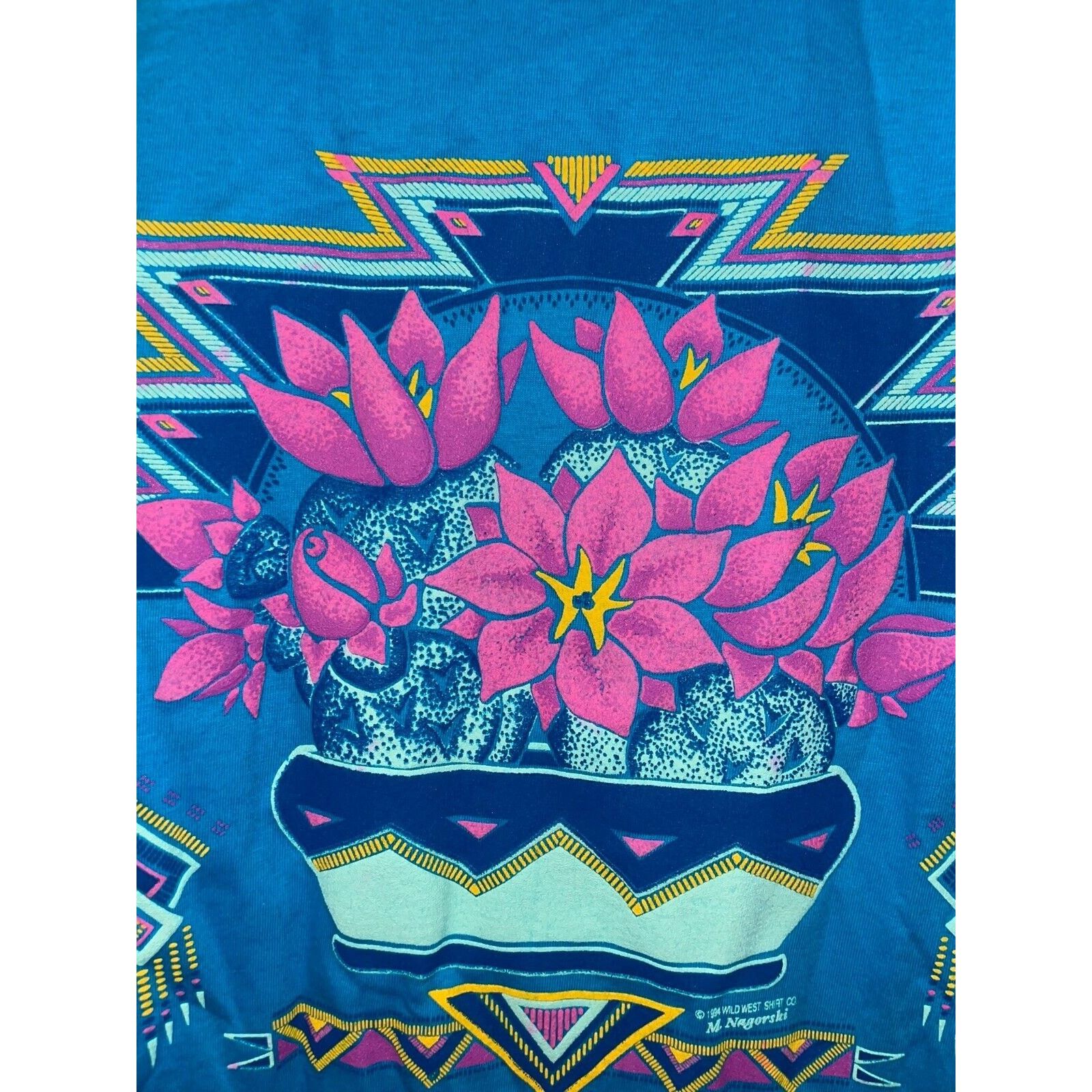 Jerzees Vintage Albuquerque Shirt NM New Mexico Cactus Tee 90s Large Size US L / EU 52-54 / 3 - 4 Thumbnail