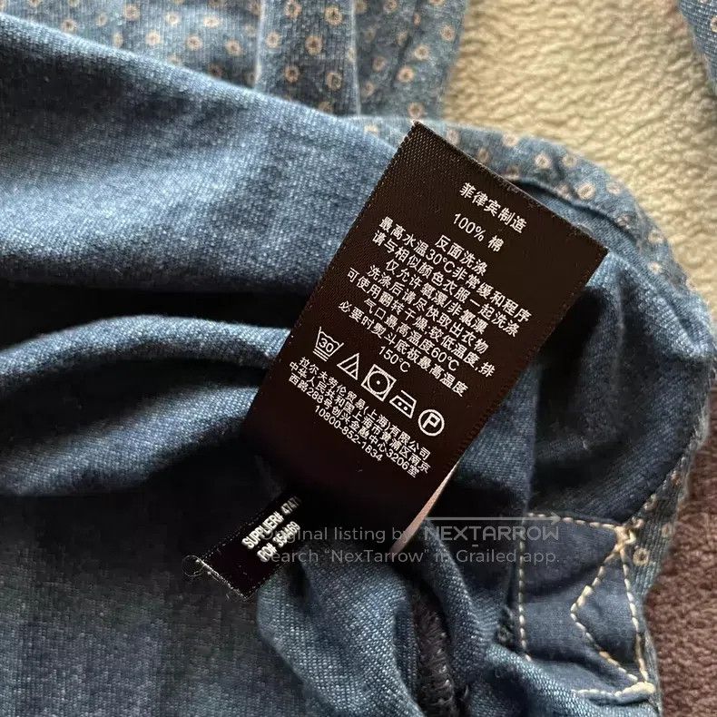 RRL Ralph Lauren RRL Ralph Lauren Blue dyed polka dot Henry collar Size US S / EU 44-46 / 1 - 4 Thumbnail