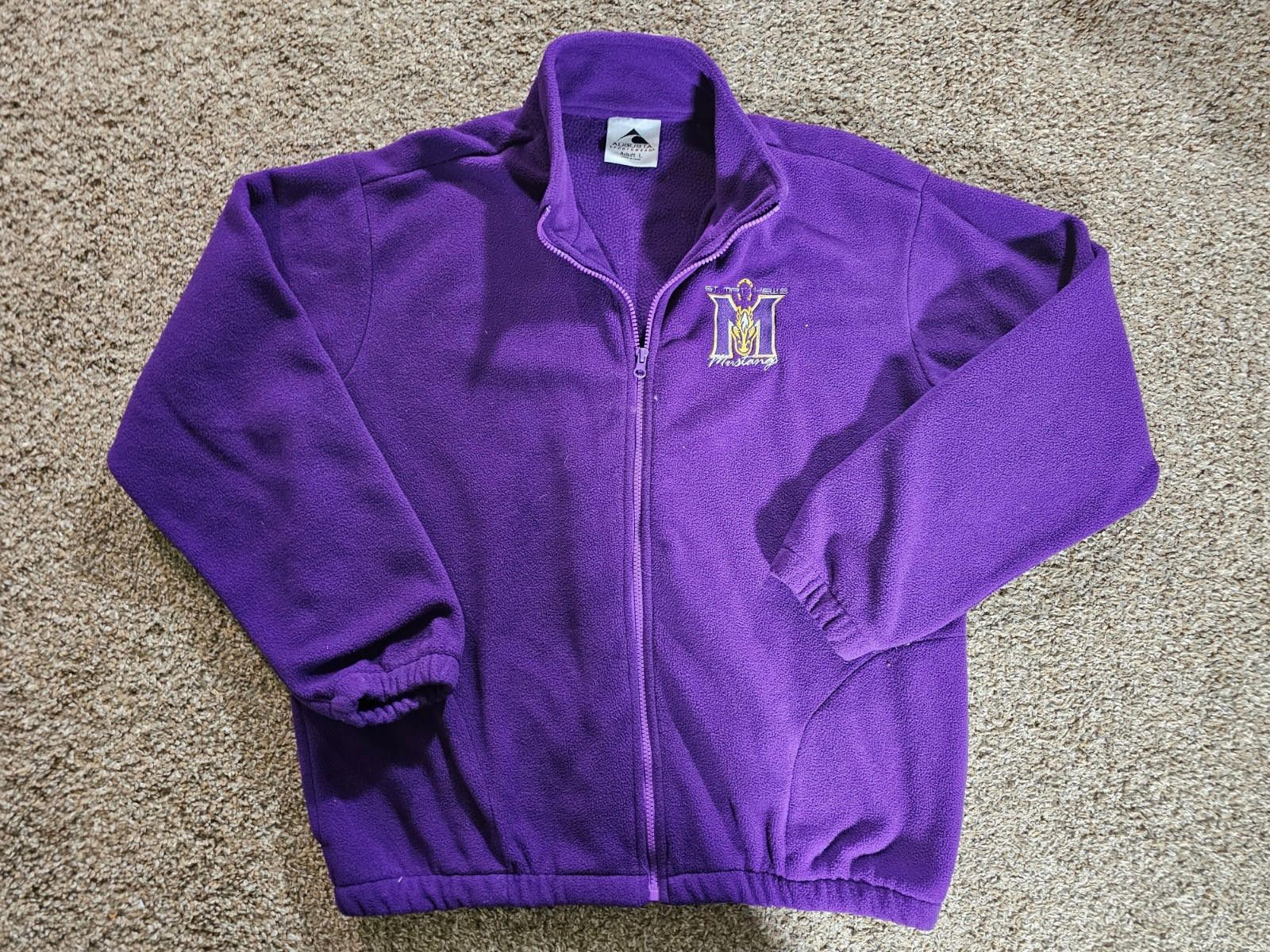 Designer St Matthews Mustangs full zip purple fleece Augusta Large Size US L / EU 52-54 / 3 - 1 Thumbnail