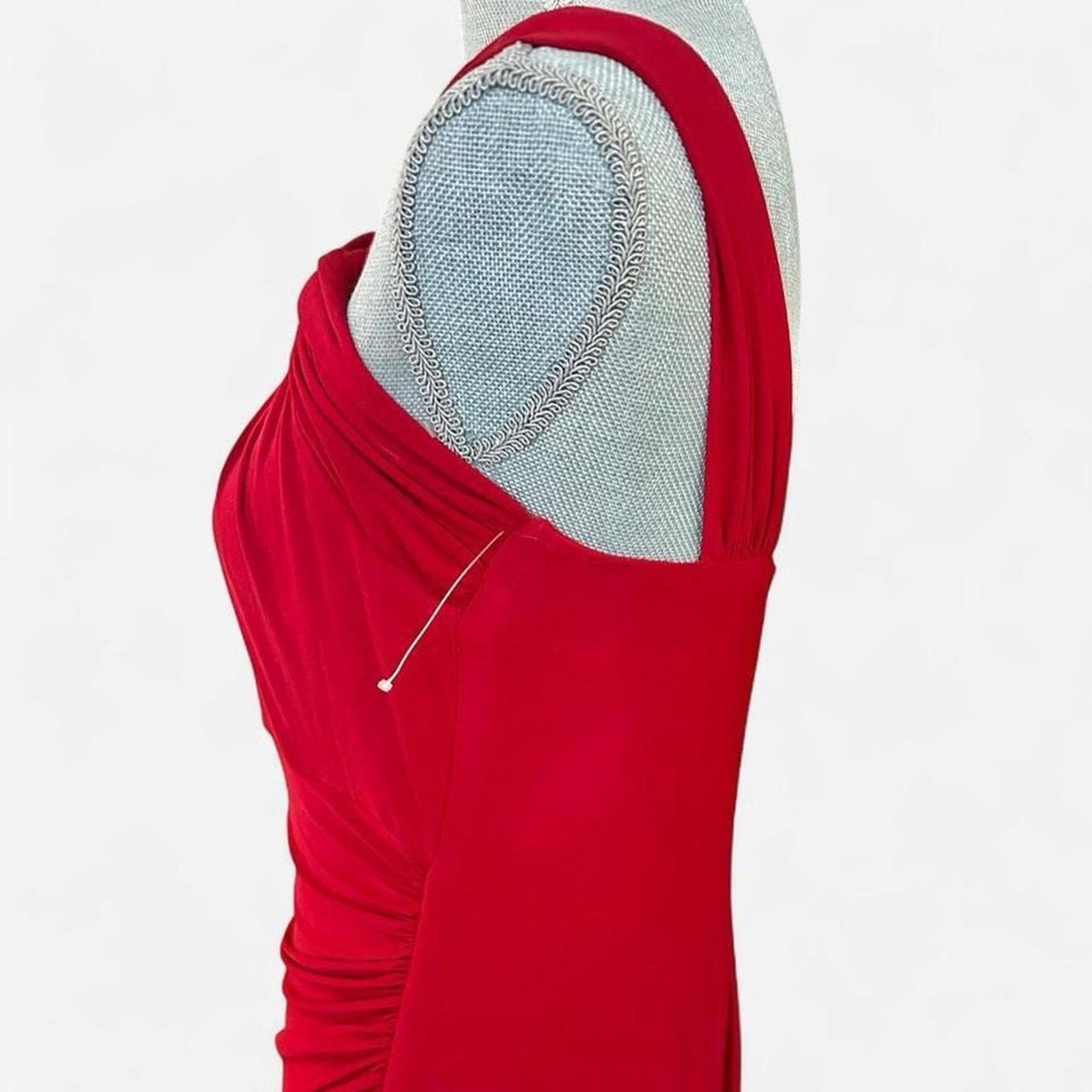 Chaps red evening dress one shoulder medium 8 red gown Size M / US 6-8 / IT 42-44 - 6 Thumbnail