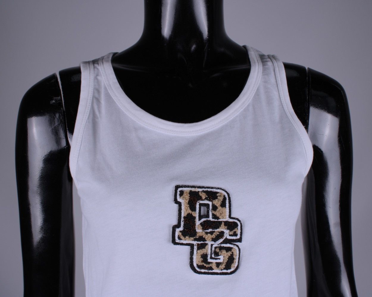 Designer × Dolce & Gabbana DOLCE & GABBANA DG Logo Stretches Tank Top Sleeveless Size S / US 4 / IT 40 - 2 Thumbnail