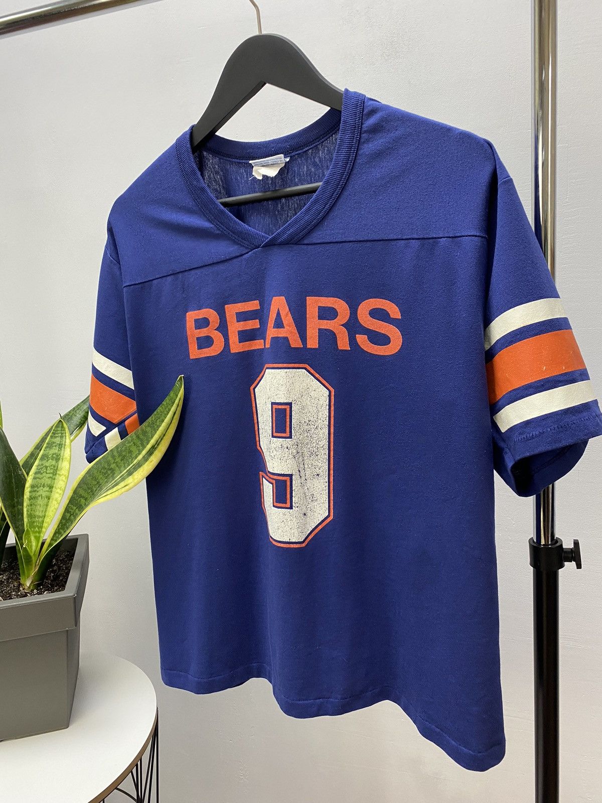 Macgregor Sand Knit NFL Vintage Jim Mcmahon Chicago Bears Jersey Navy Vintage Salem 80s Grailed