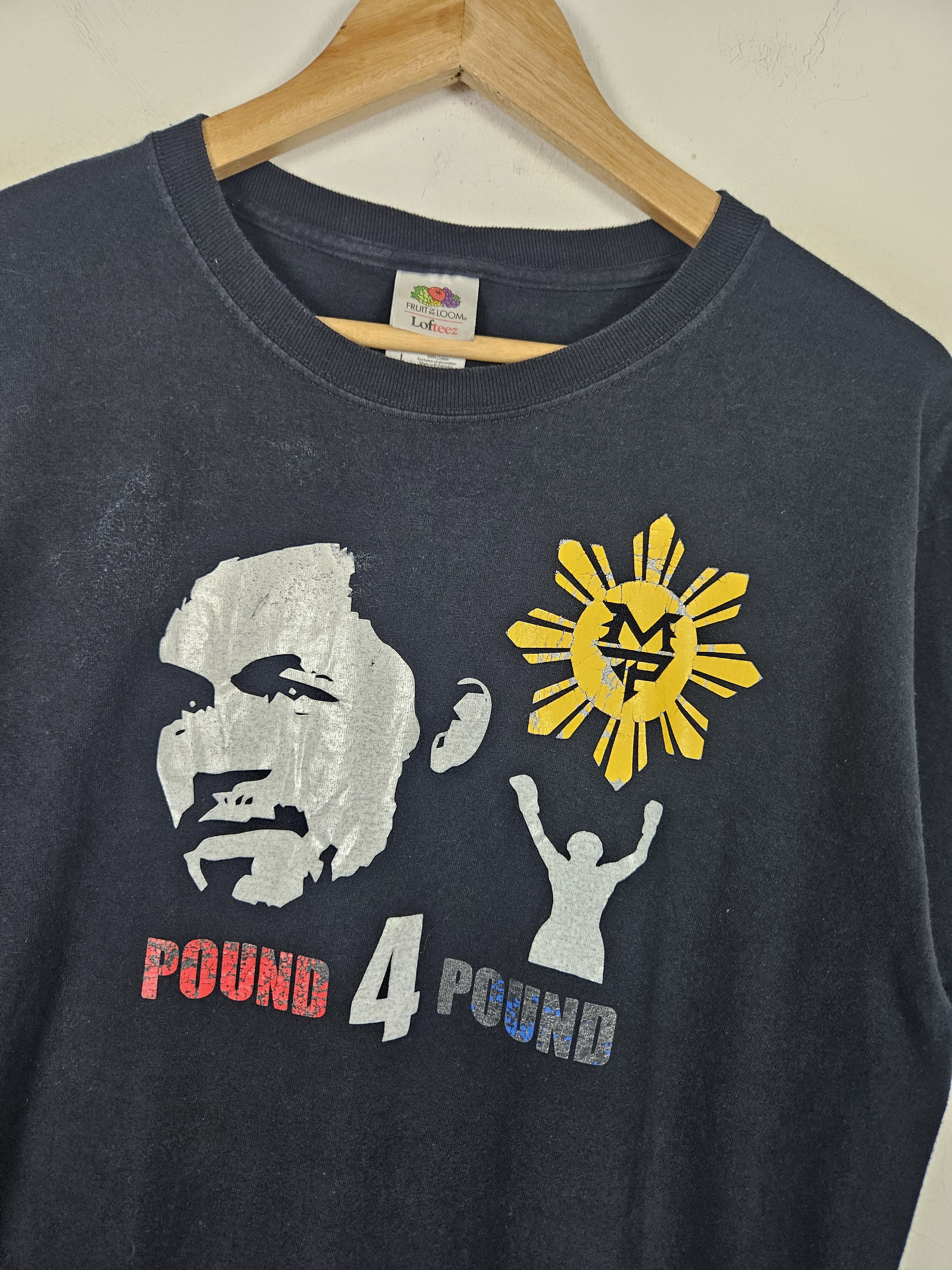 Vintage Vintage Manny Pacquiao : Pound 4 Pound shirt Size US L / EU 52-54 / 3 - 3 Thumbnail