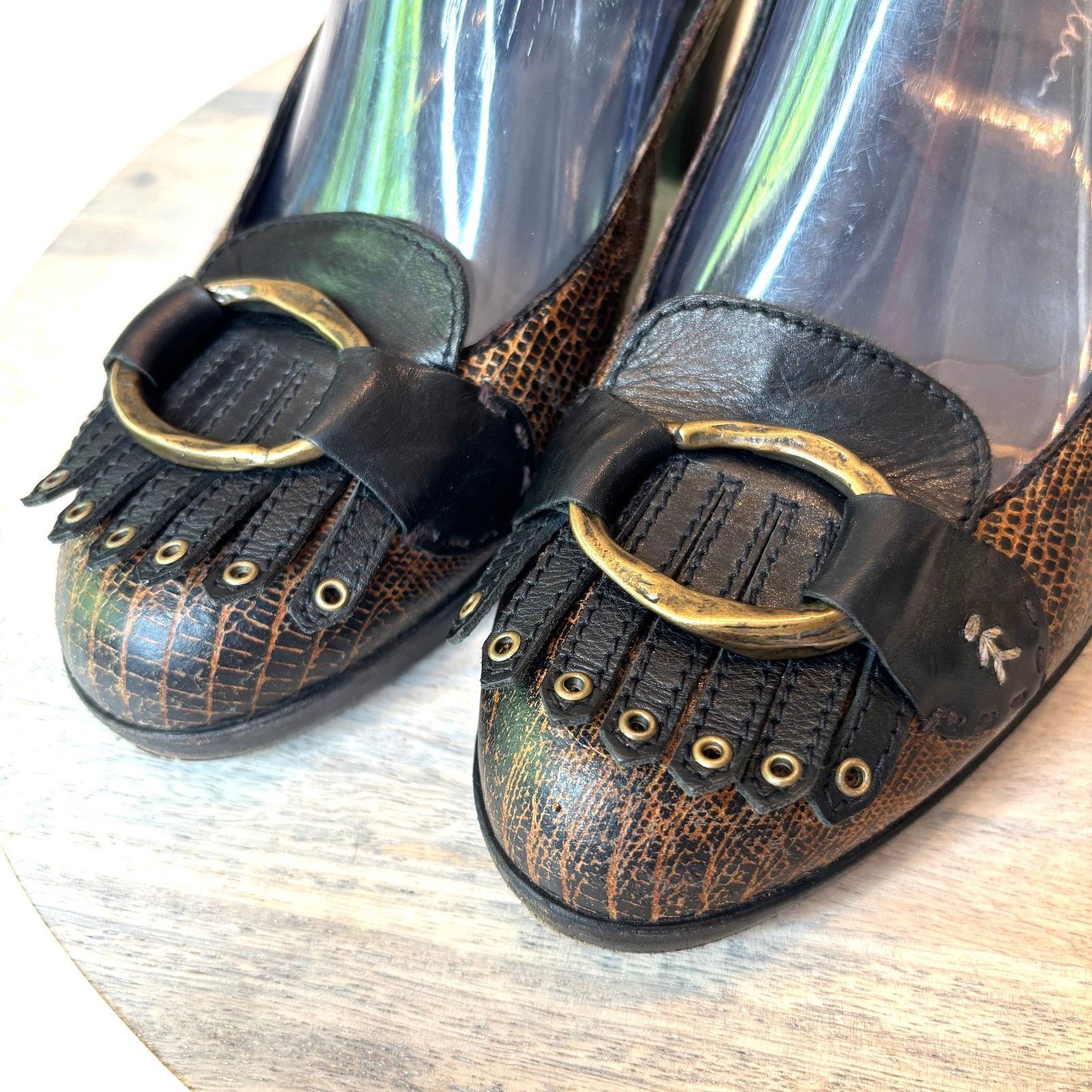 HENRY BEGUELIN Henry Beguelin Slingback Heels Leather Italy Size 9.5 Boho Size US 9.5 / IT 39.5 - 3 Thumbnail