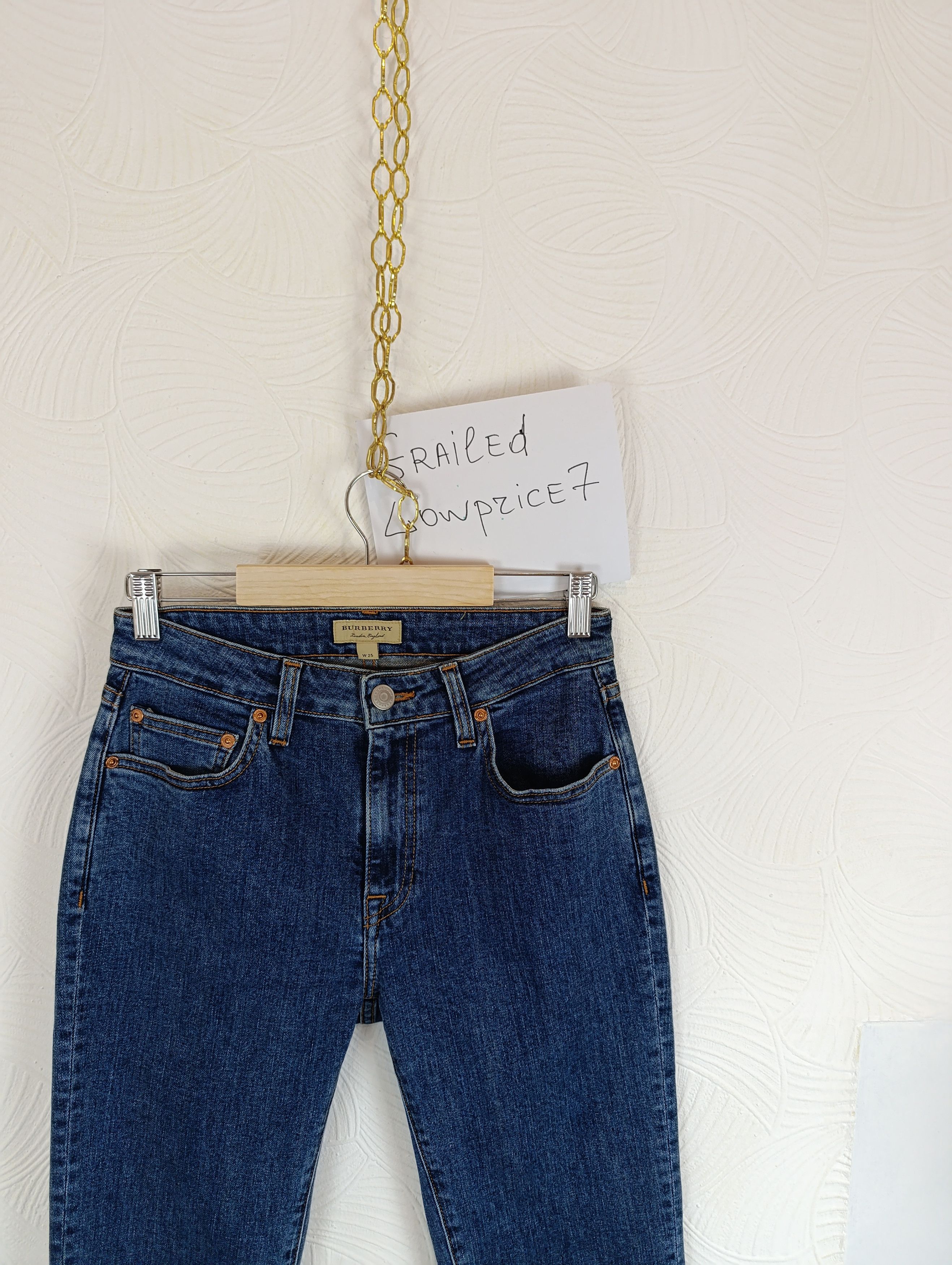 Burberry BURBERRY LONDON ENGLAND SLIM CROP WOMENS JEAN'S Size 25" / US 0 / IT 36 - 10 Thumbnail