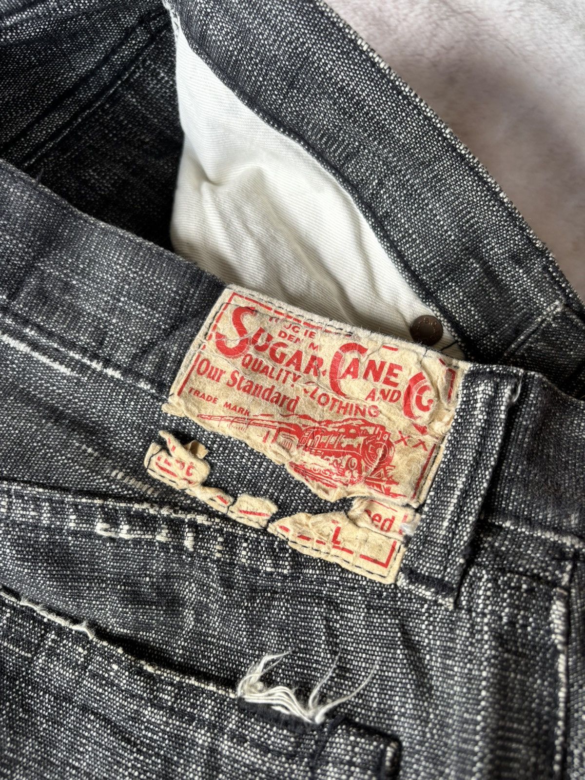 Sugar Cane 🔥VINTAGE SUGAR CANE TOYO ENTERPRISE Distressed Denim Jeans Size US 32 / EU 48 - 12 Thumbnail