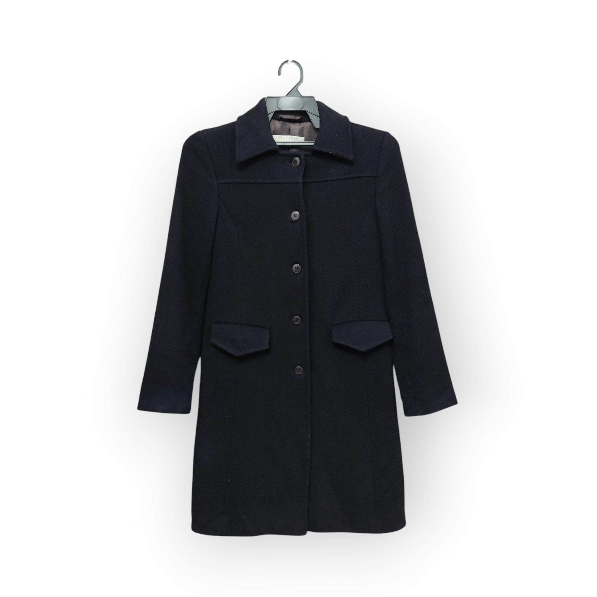 Miu Miu Miu Miu Wool Blend Flap Pockets Trench Coat Jacket Size S / US 4 / IT 40 - 4 Thumbnail