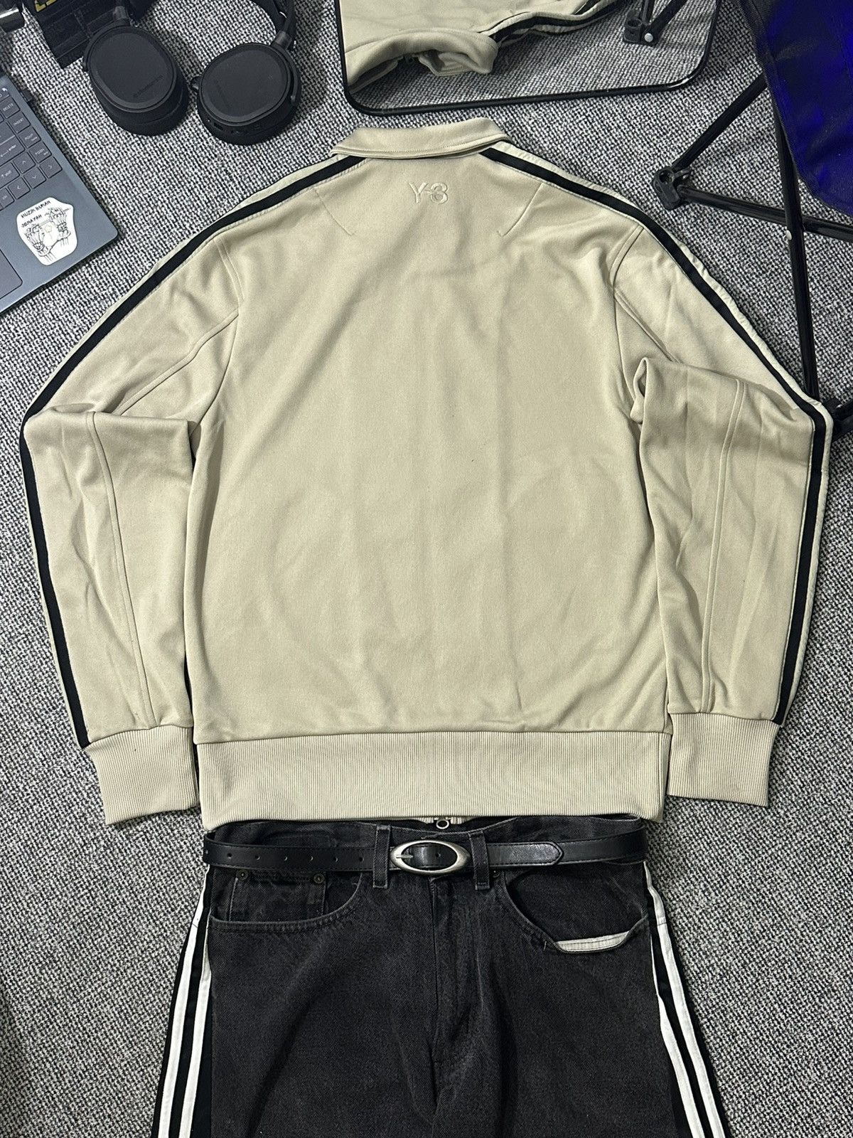 Adidas Adidas y-3 yohji yamamoto beige zipper jacket Size US M / EU 48-50 / 2 - 3 Thumbnail