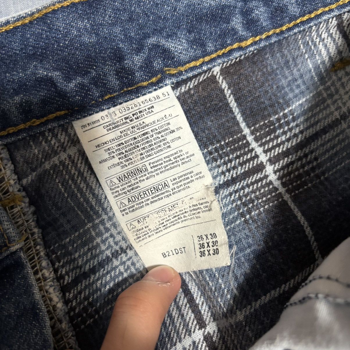 Carhartt Fleece lined carhartt denim Size US 36 / EU 52 - 5 Thumbnail