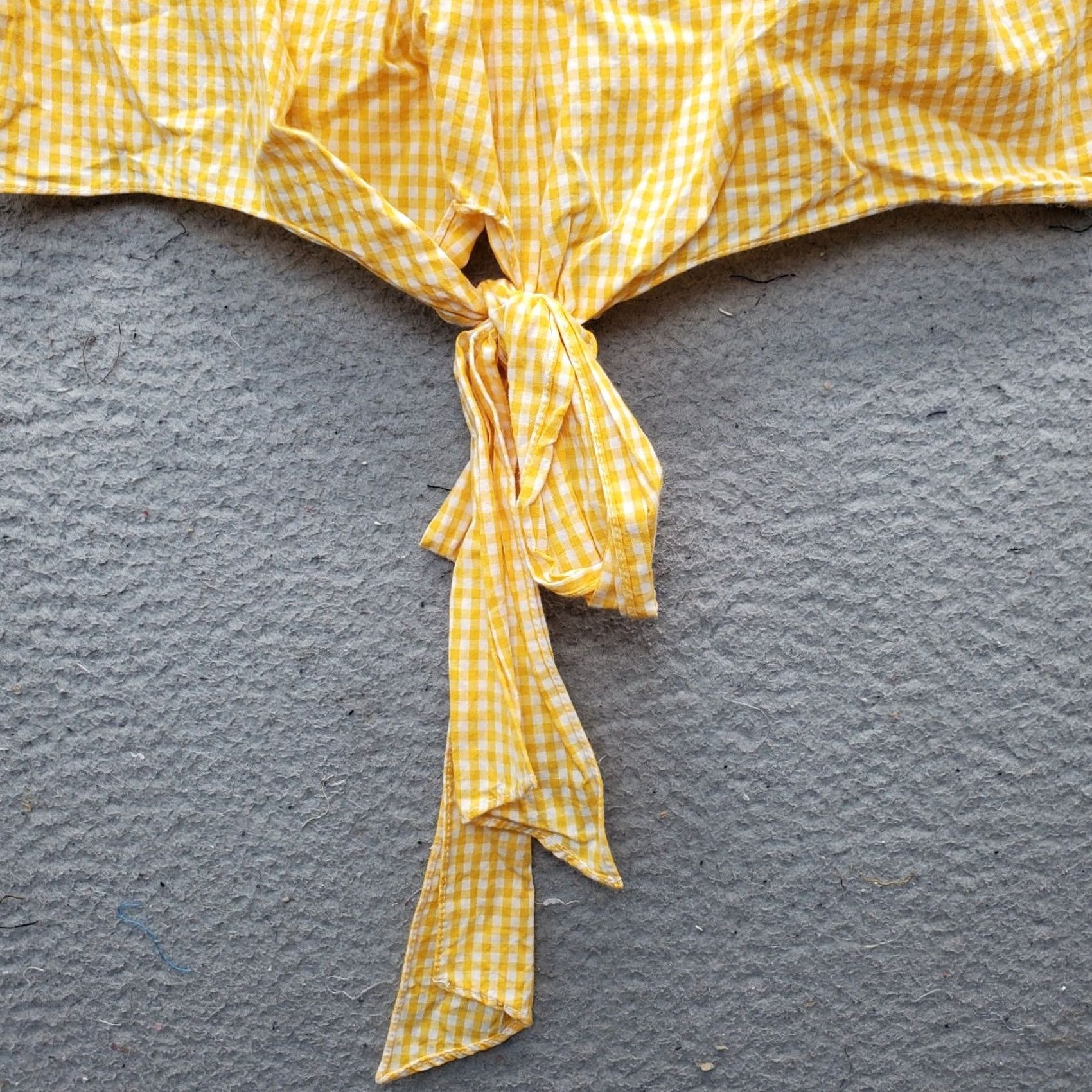 Zara Zara Cropped Top Women's S Multicolor Gingham Short Sleeve Balloon Neck Tie Hem Shirt Blouse Womens Size S Size S / US 4 / IT 40 - 3 Thumbnail