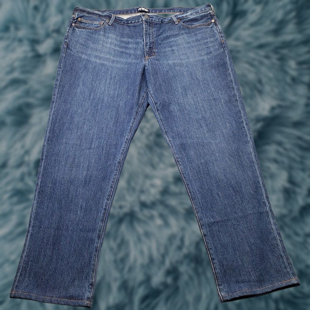 Lands' End Lands' End Jeans Mens 46 Blue Denim Straight Leg Square Rigger High Waist 100% Cotton Regular Inseam 33.25" WWжин Size US 30 / EU 46 - 1 Thumbnail