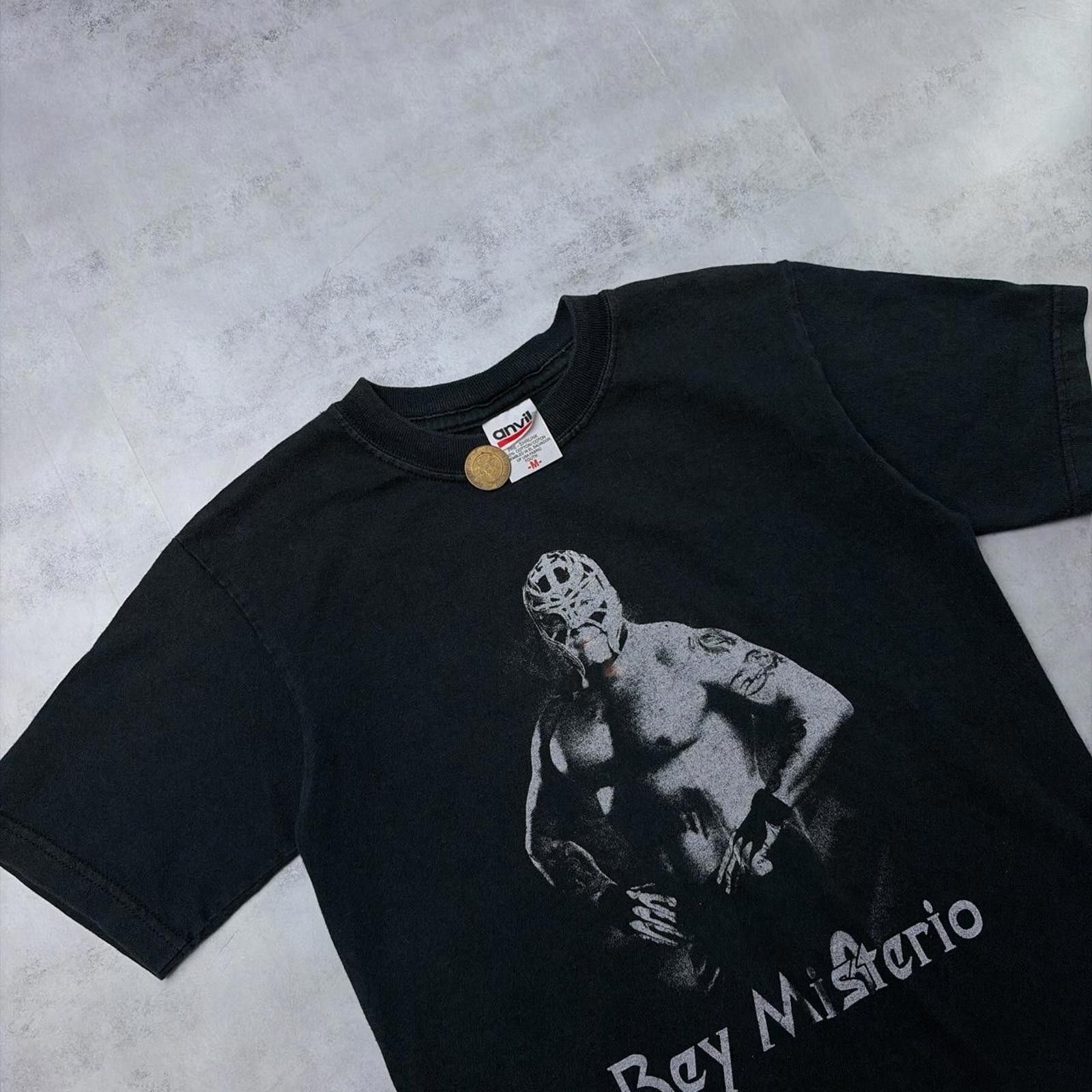 Anvil Vintage 00’s Black Rey Misterio WWE Wrestling T-Shirt Size S / US 4 / IT 40 - 5 Thumbnail