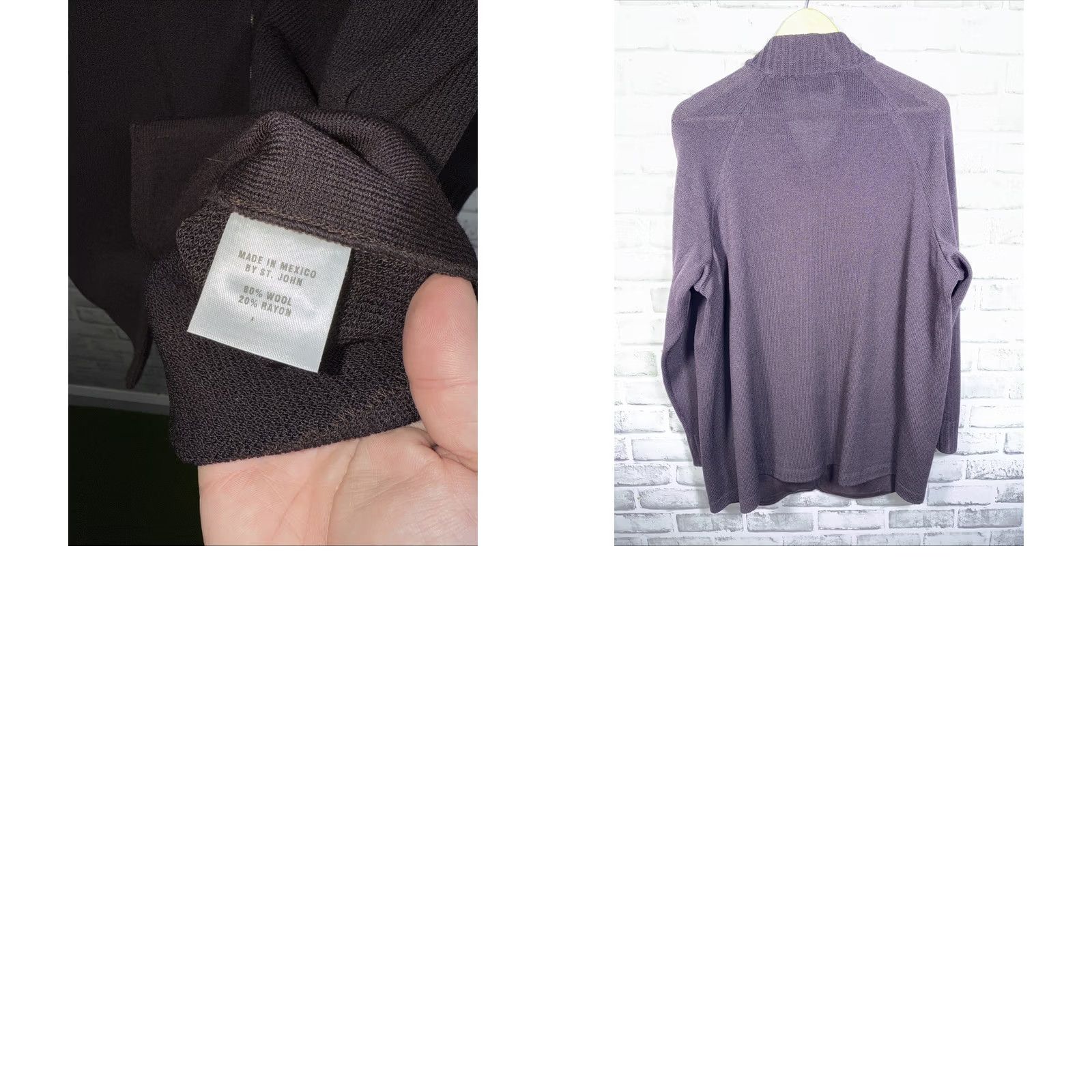 St. John St. John Sport Marie Dark Purple Full Zip Wool Blend Jacket Womens L Size L / US 10 / IT 46 - 8 Thumbnail