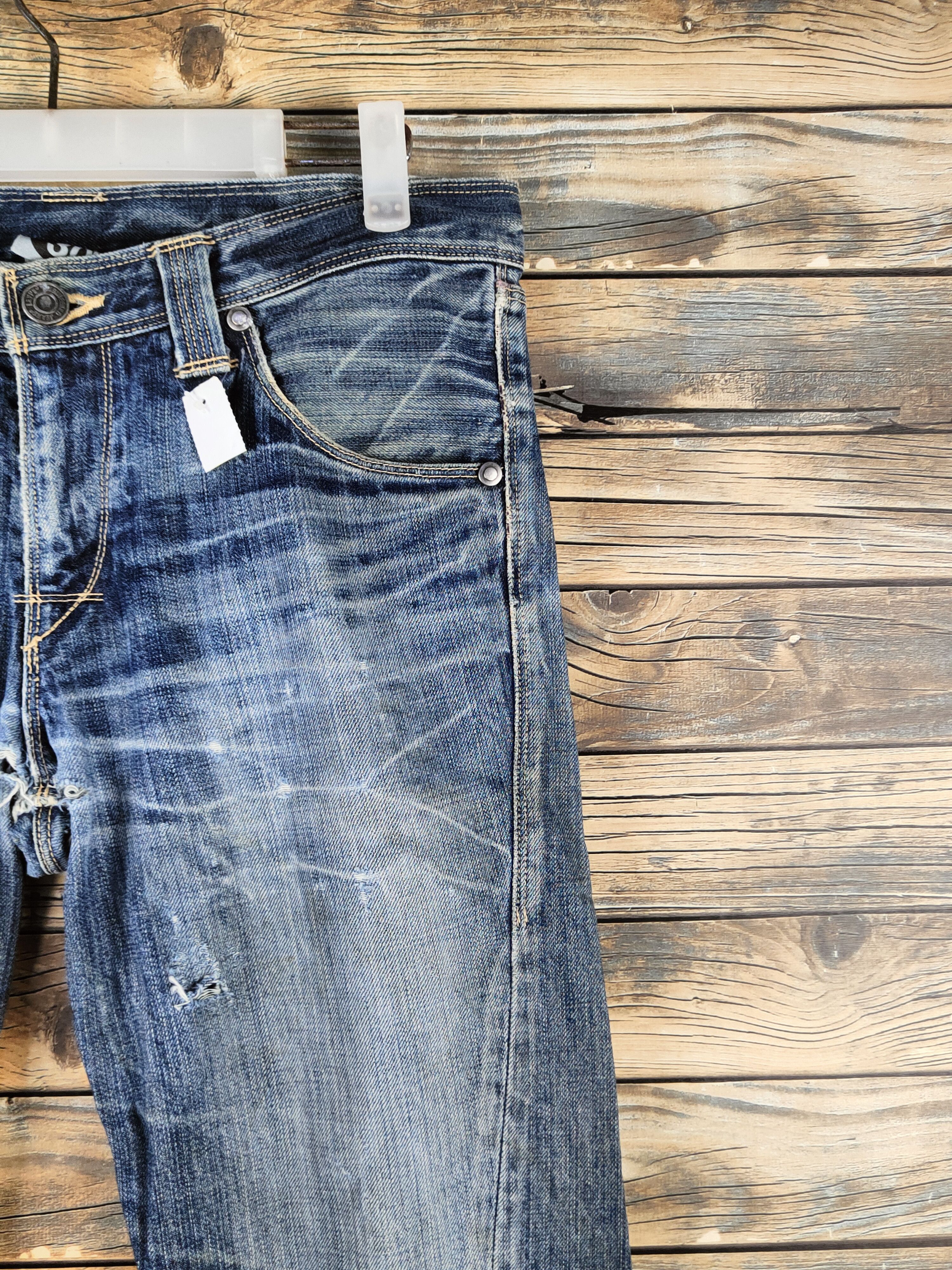 Levi's DL Levi's engineered Blue Distressed Ripped Jeans #46-822 Size US 31 - 5 Thumbnail