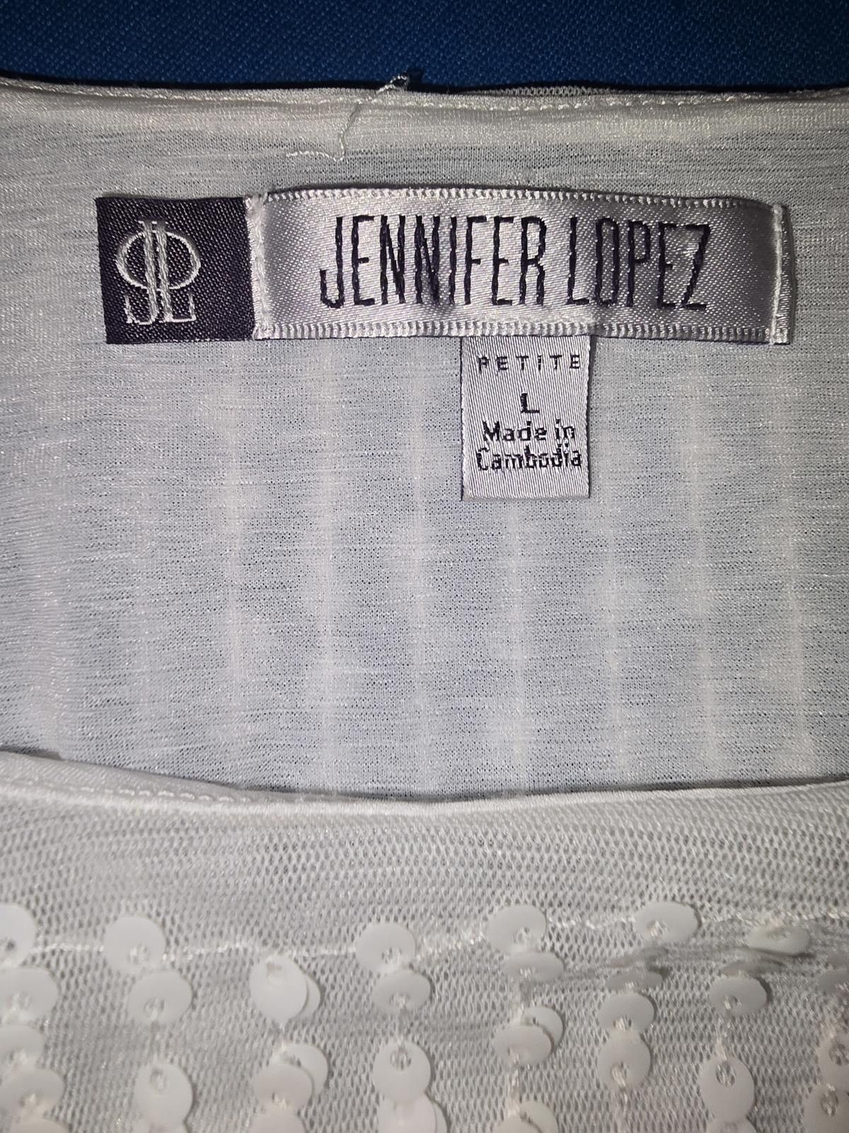Jennifer Lopez Stylish Jennifer Lopez Petite Sequined Top - Women's Size L Size L / US 10 / IT 46 - 2 Thumbnail