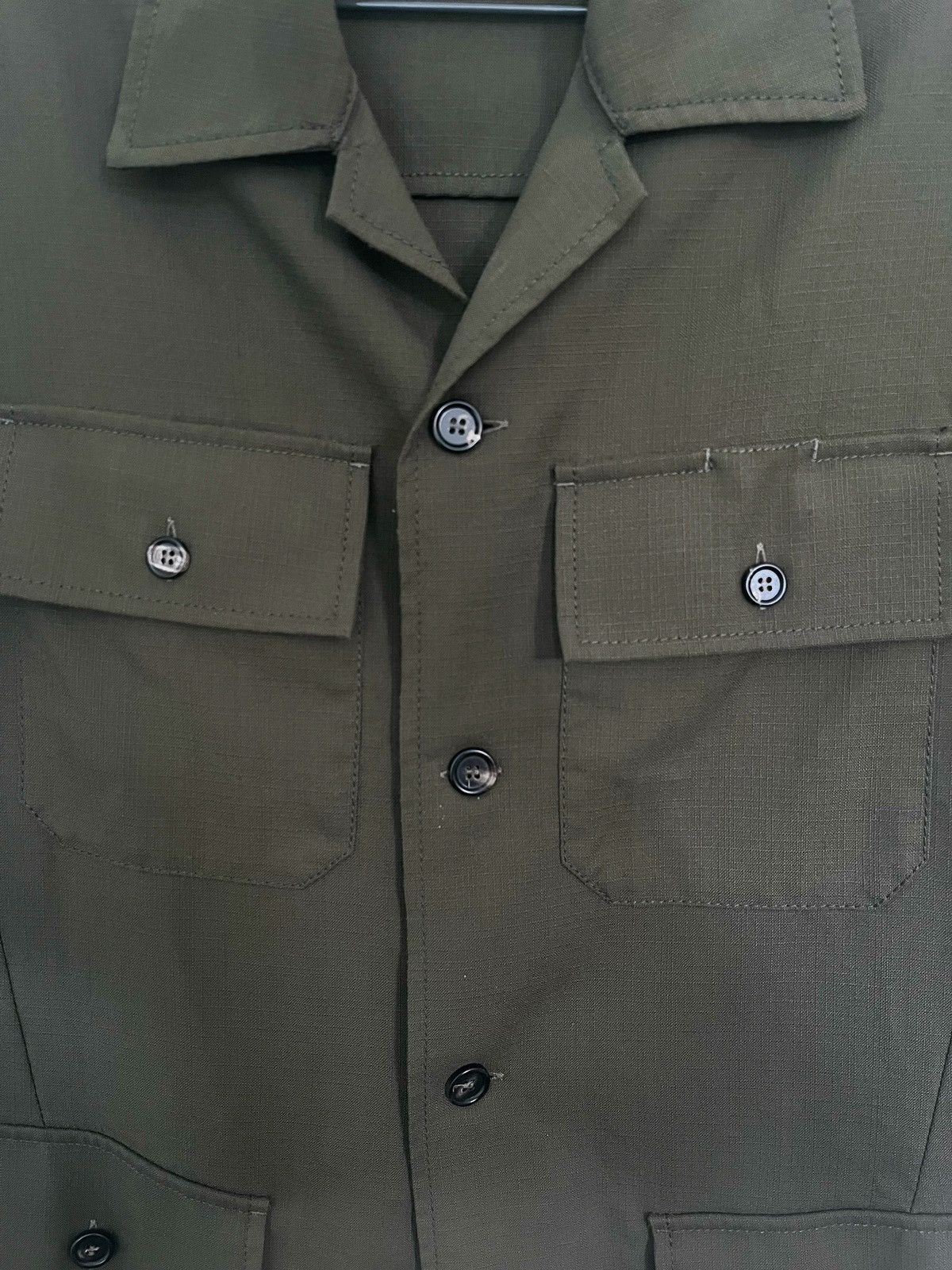Marni Marni Olive Virgin Wool Ripstop Utility Shirt 48 Italy Size US S / EU 44-46 / 1 - 3 Thumbnail