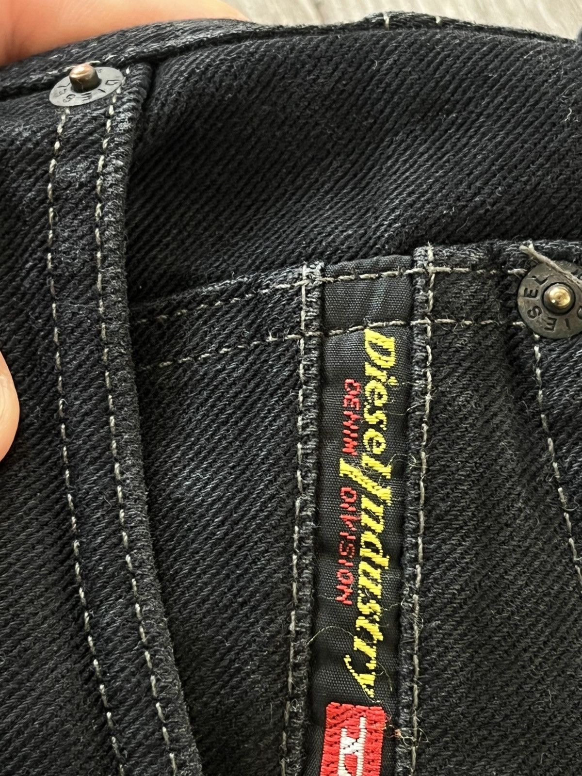 Diesel ‼️Vintage Diesel IND Ladder Baggy Black Denim Jeans‼️ Size US 33 - 19 Thumbnail