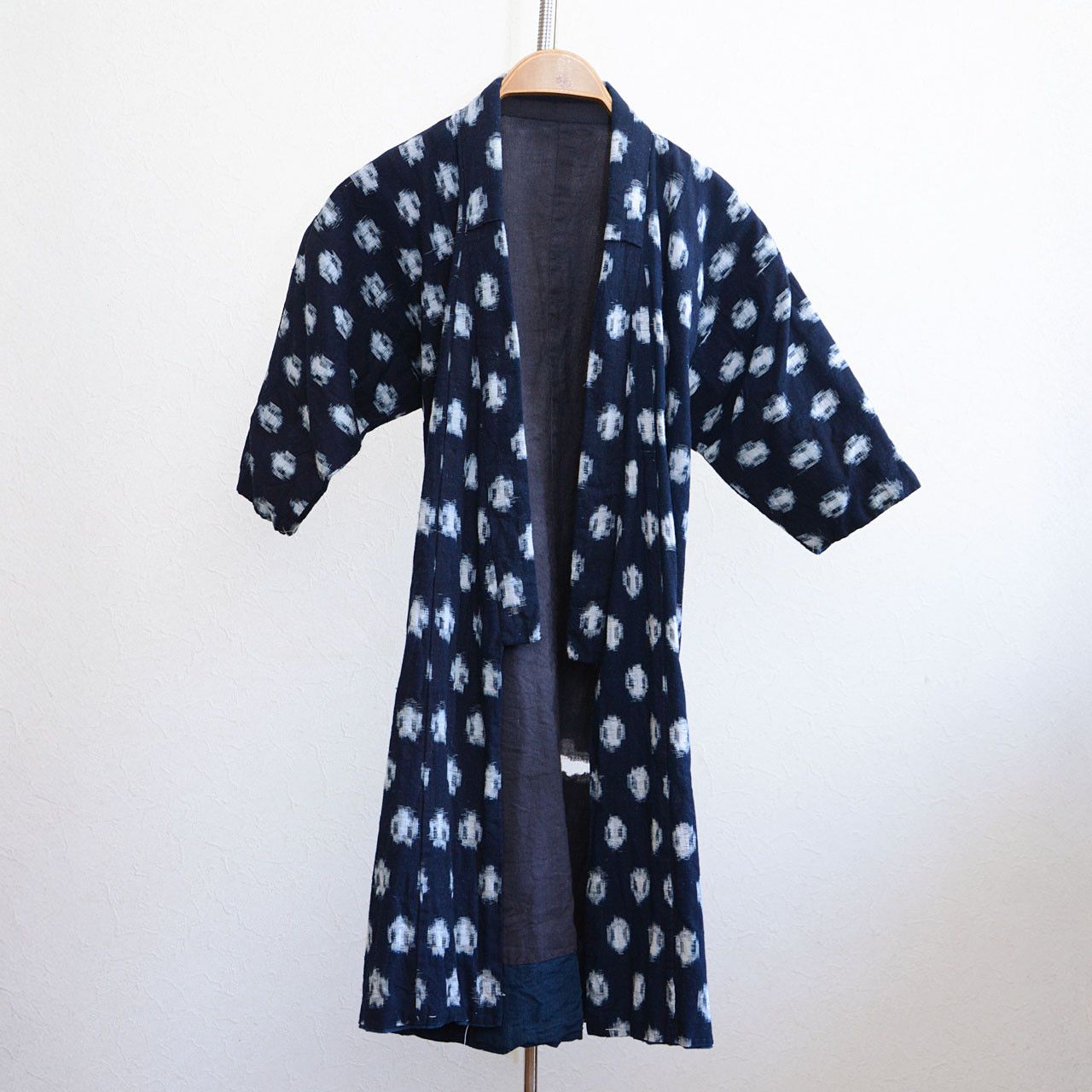 Other Indigo Kasuri Cotton Kimono Showa Era Vintage for Remake Use Size XS / US 0-2 / IT 36-38 - 1 Thumbnail