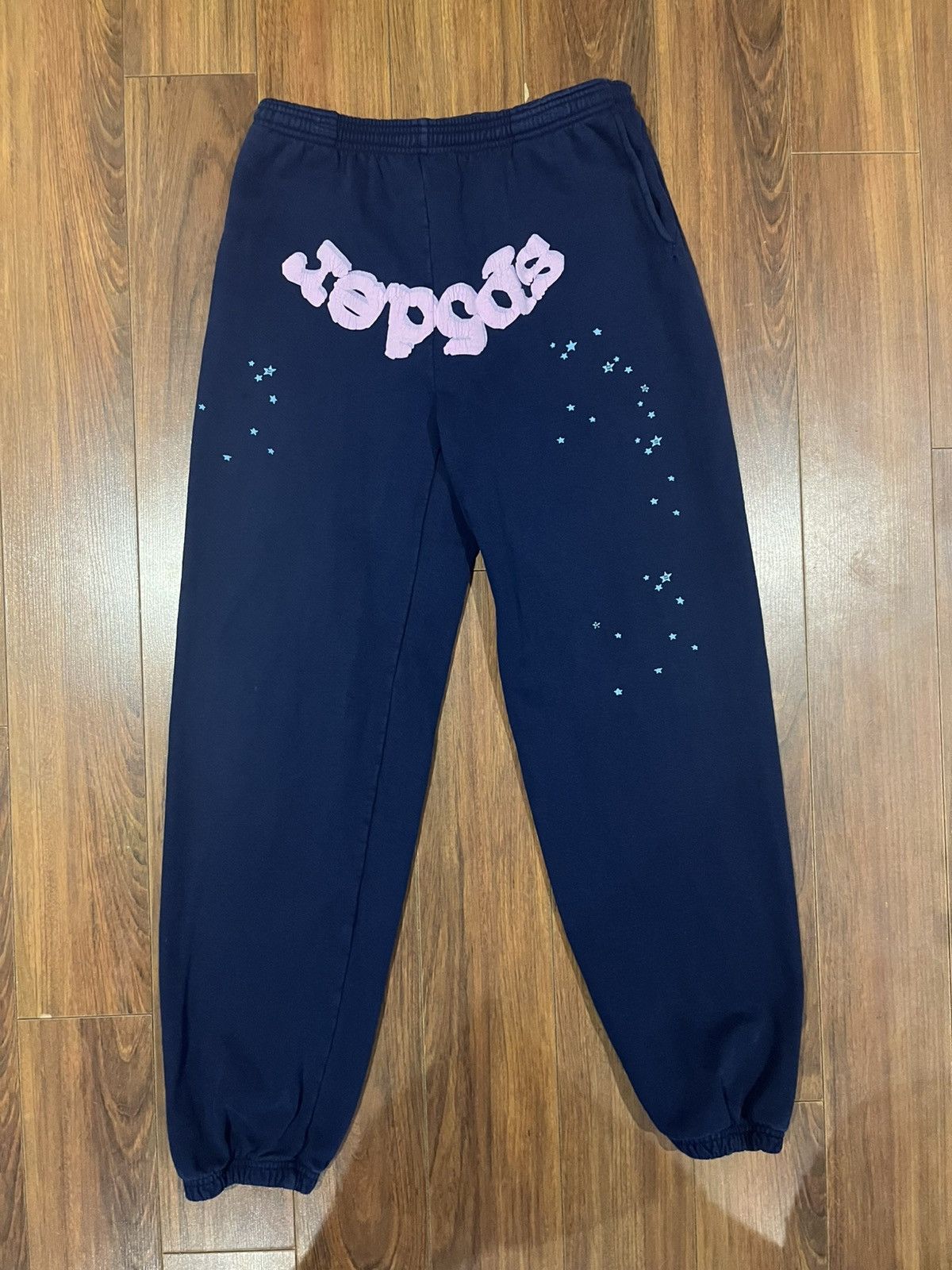 Sp5der Sp5der OG Web Sweatpants ‘Navy’ - Large Size US 32 / EU 48 - 1 Thumbnail