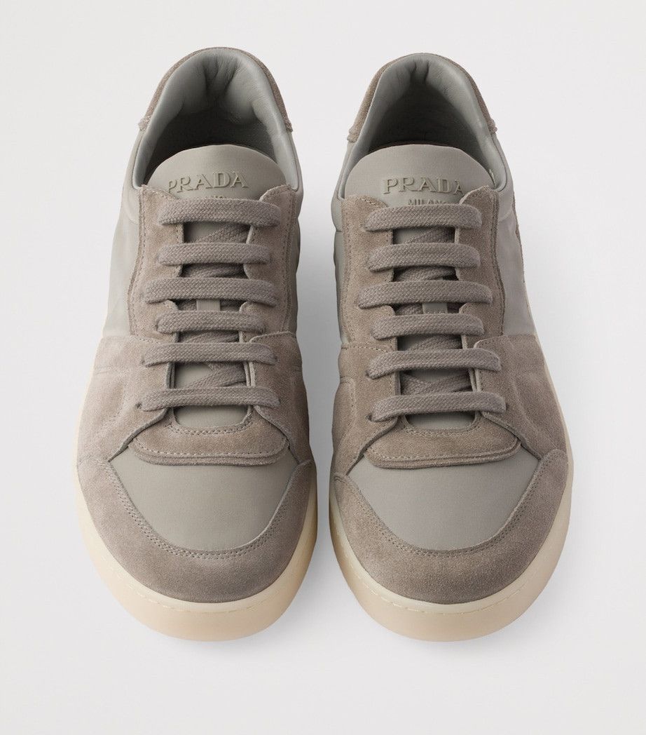 Prada o1mt1gz0526 Suede and Re-Nylon Low-Top Sneakers in Grey Size US 9 / EU 42 - 3 Thumbnail