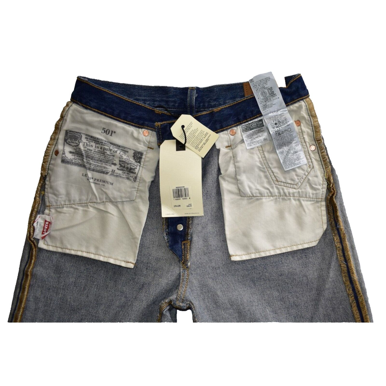 Levi's NWT LEVI STRAUSS 501 Original Cropped Jeans Size 29x28 $98 Size 29" - 4 Thumbnail