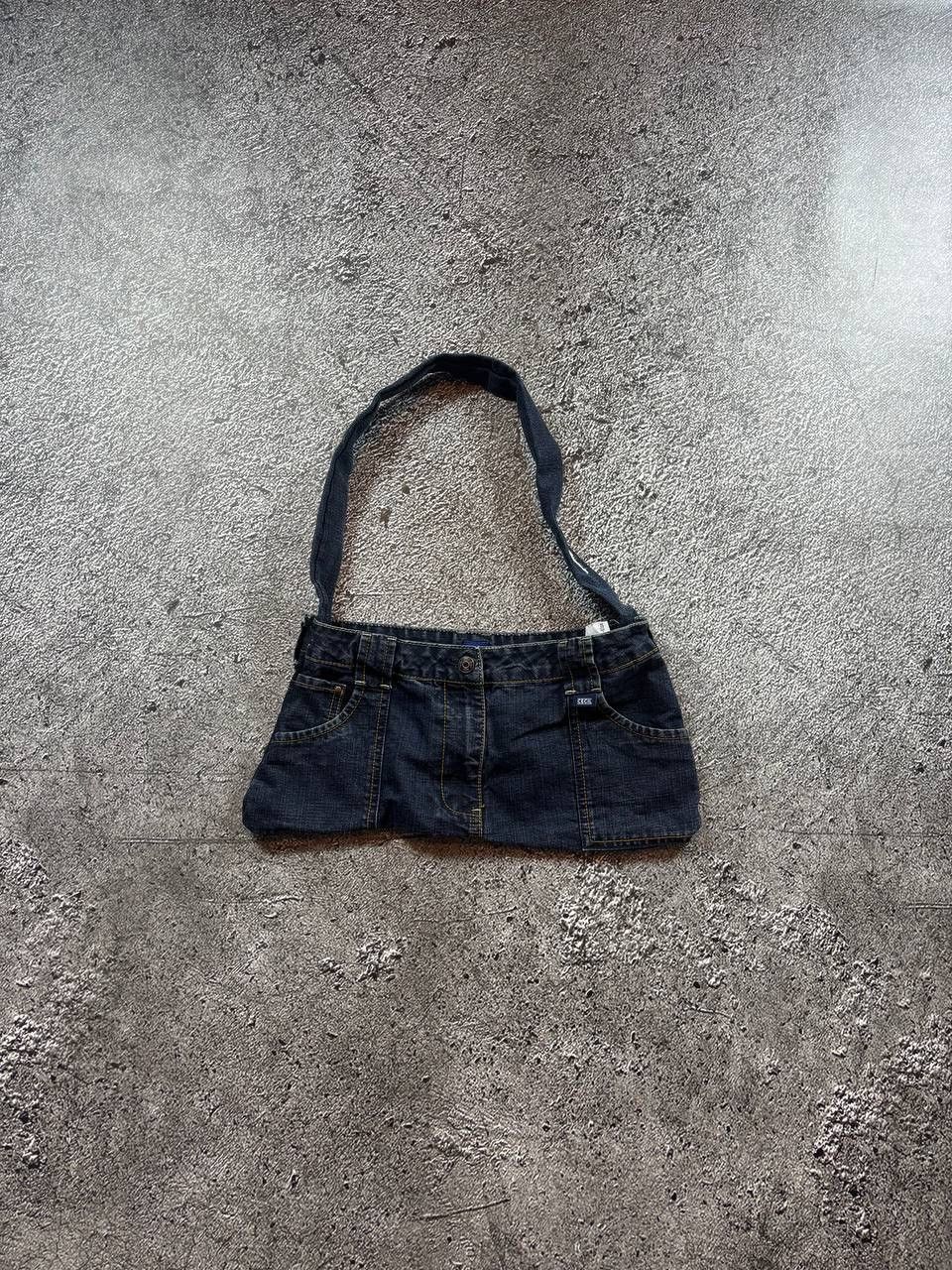 Japanese Brand Vintage Y2K Denim Mini Shoulder Bag Distressed Jeans Purse Size ONE SIZE - 1 Thumbnail
