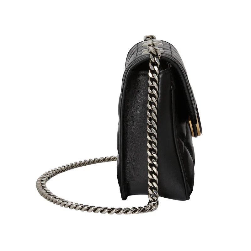 Gucci GUCCI Deco Mini Black Quilted Leather Shoulder Bag Size ONE SIZE - 4 Thumbnail