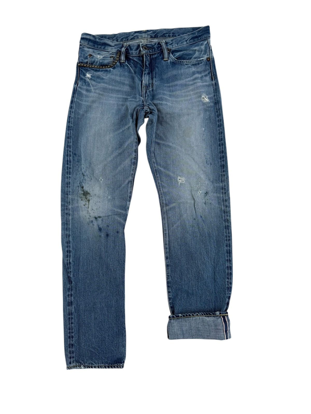 Hysteric Glamour HYSTERIC GLAMOUR SELVEDGE DISTRESSED STYLE JEANS Size US 33 - 2 Thumbnail