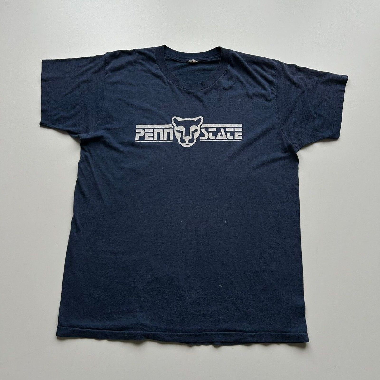 Fruit Of The Loom × NCAA × Vintage Vintage 90s Penn State NCAA T Shirt Medium Faded Made In USA Size US M / EU 48-50 / 2 - 1 Thumbnail